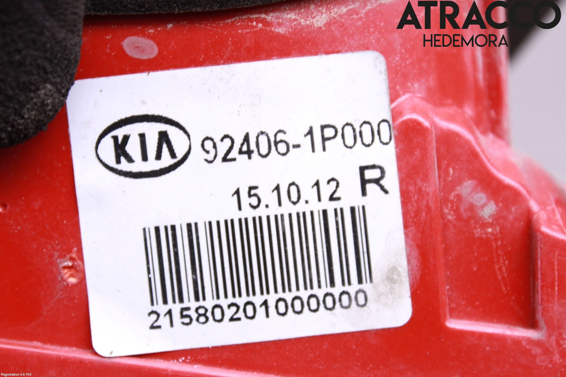 Kia VENGA 10-19 Bakljus Lucka Hö