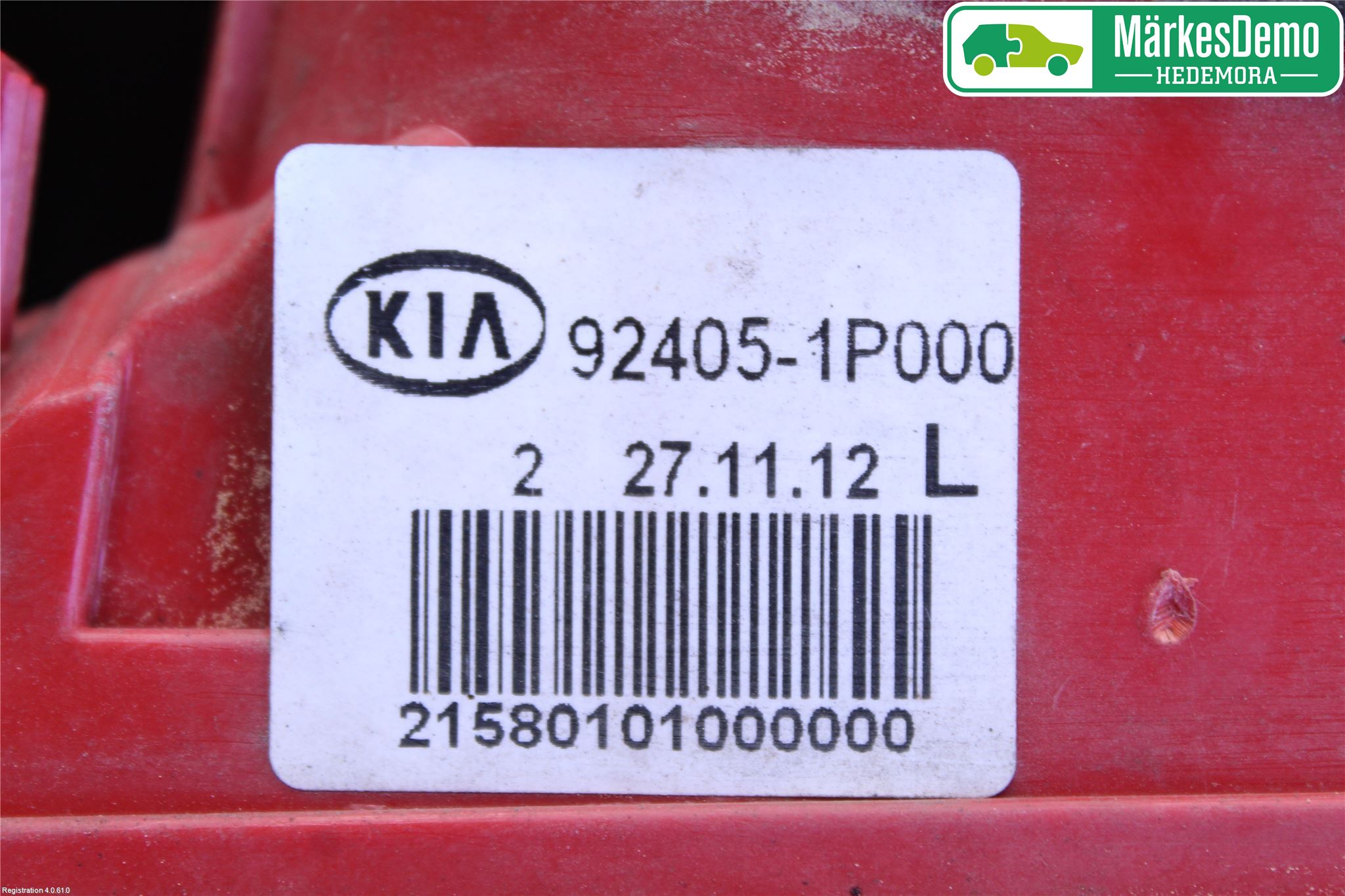 Kia VENGA 10-19 Bakljus Lucka Vä