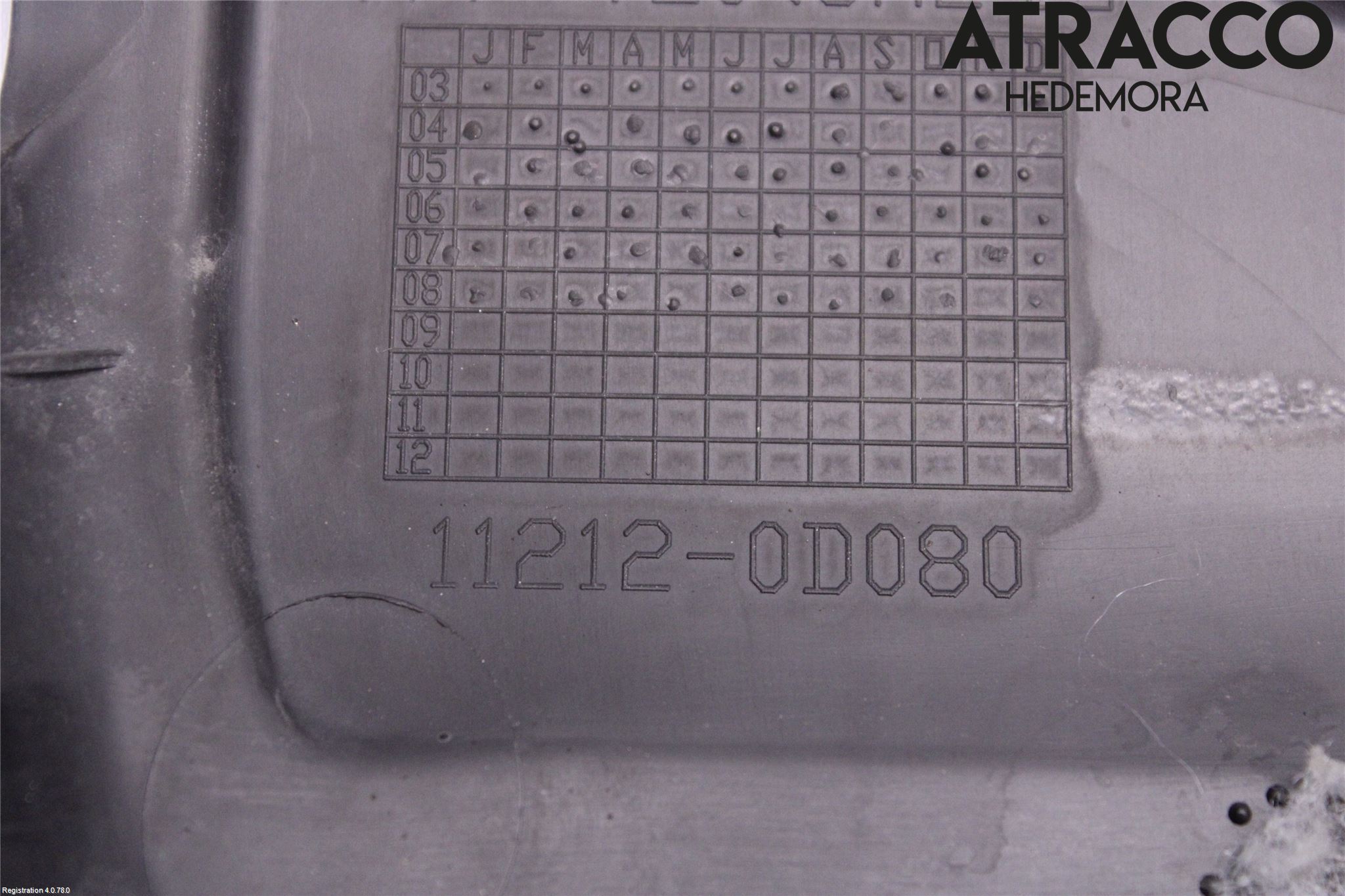 Toyota COROLLA VERSO 08-09 Motorkåpa