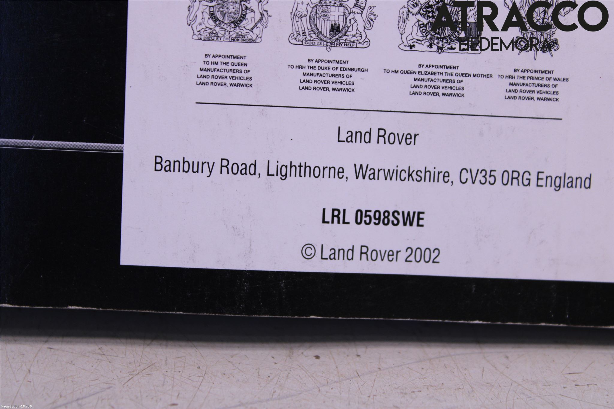 Landrover LAND ROVER RANGE ROVER L322 02-12 Instruktionsbok