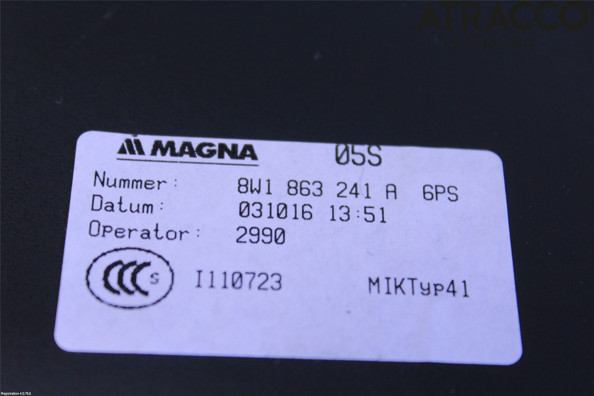 Audi A4/S4 B9 16-19 Inr Tunnelfack