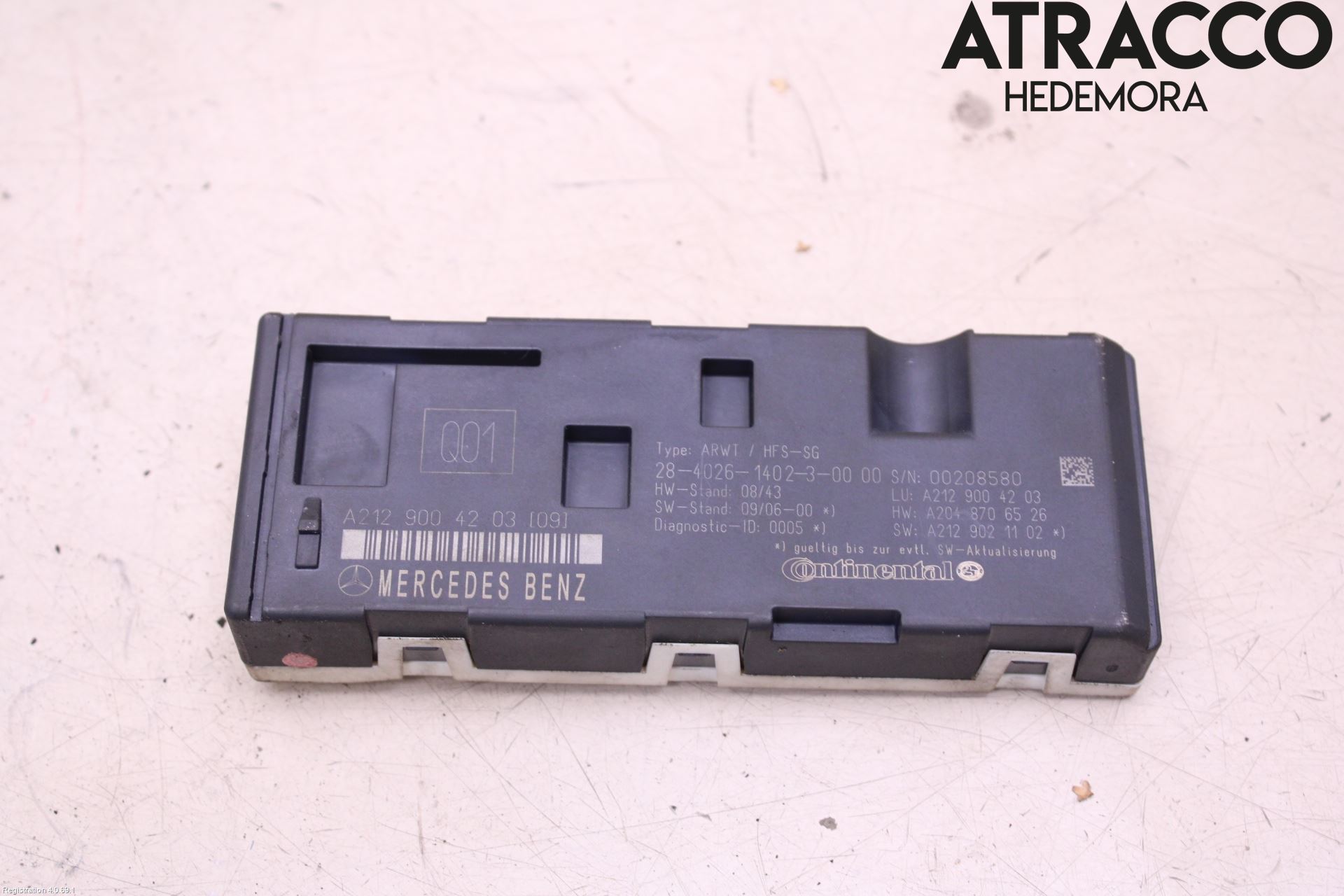 Mercedes-Benz MB E-KLASS (W212) 09-16 Styrenhet Baklucka