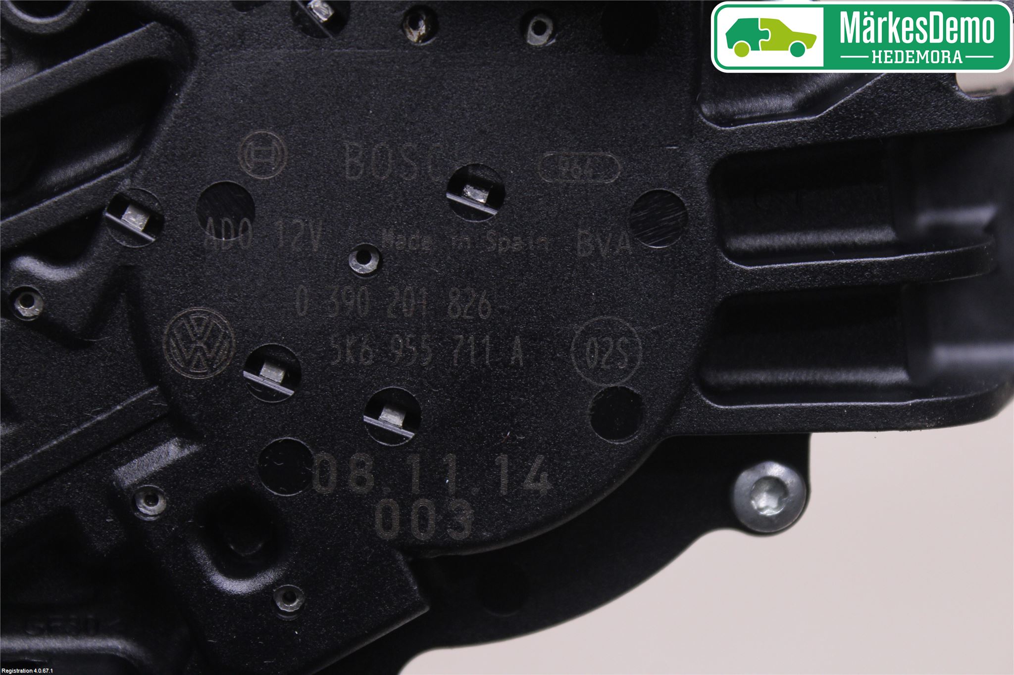 Volkswagen VW GOLF VI 09-13 Torkarmotor Baklucka