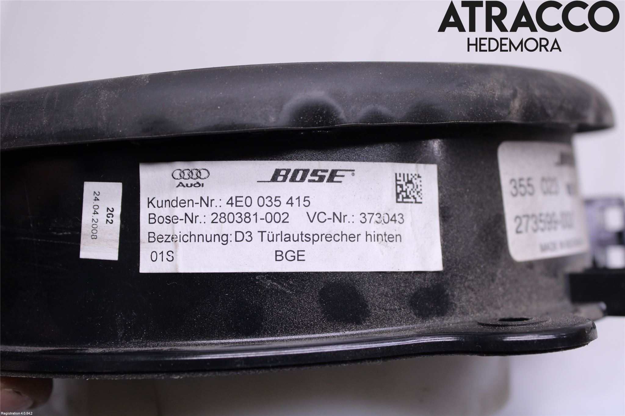 Audi A8/S8 4E  02-09 Högtalare