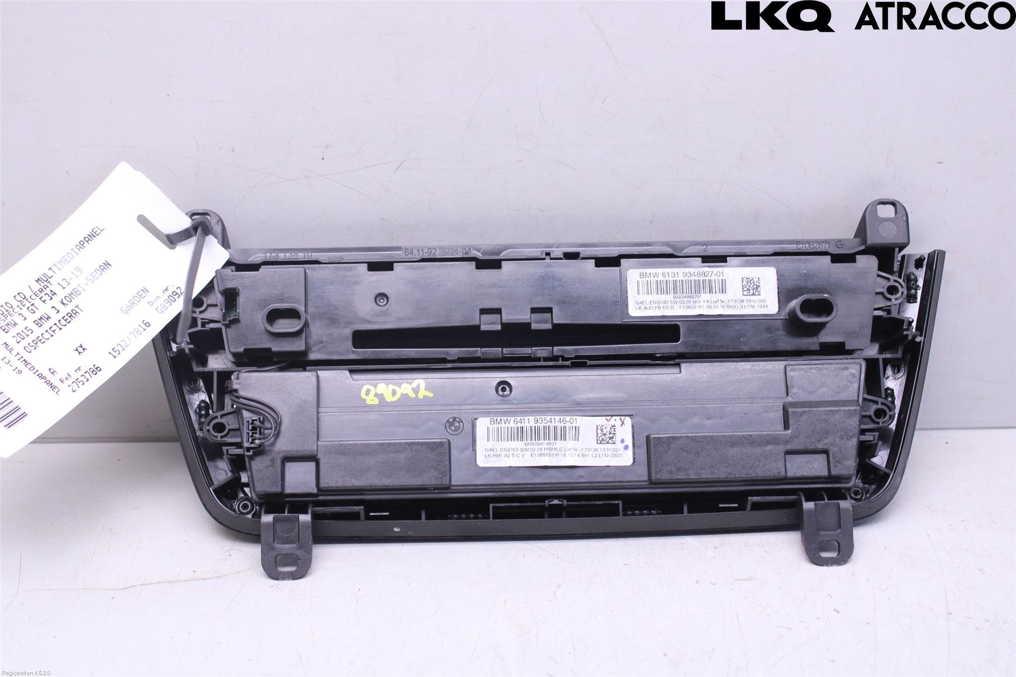 BMW 3 GT F34 13-19 Cd Radio - Multimediapanel
