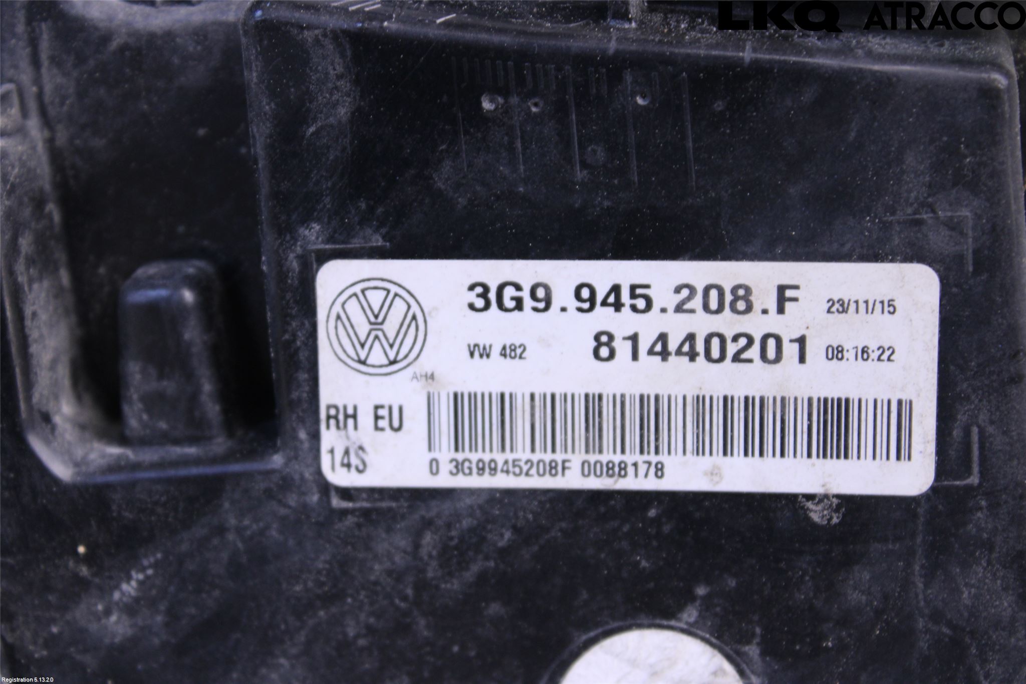 Volkswagen VW PASSAT 15-19 Bakljus Höger