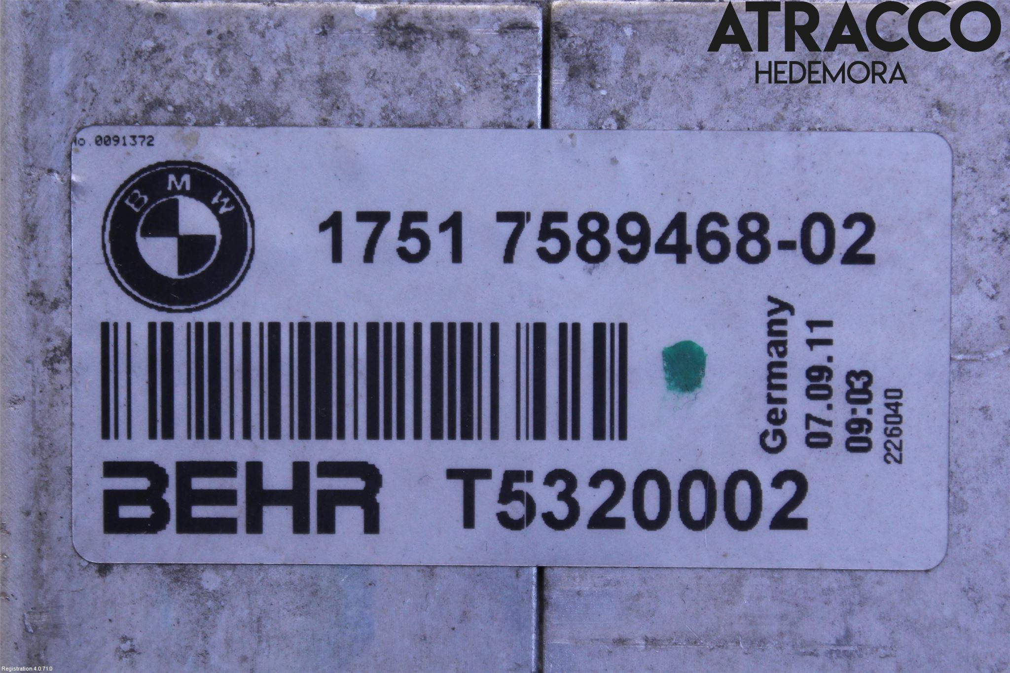 BMW X6 E71/E72   08-14 Laddluft-Intercooler Kyl