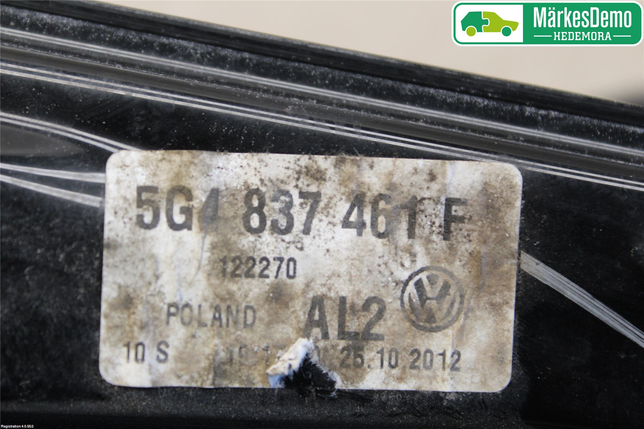 Volkswagen VW GOLF / E-GOLF VII 13-20 Fönsterhiss El Kompl