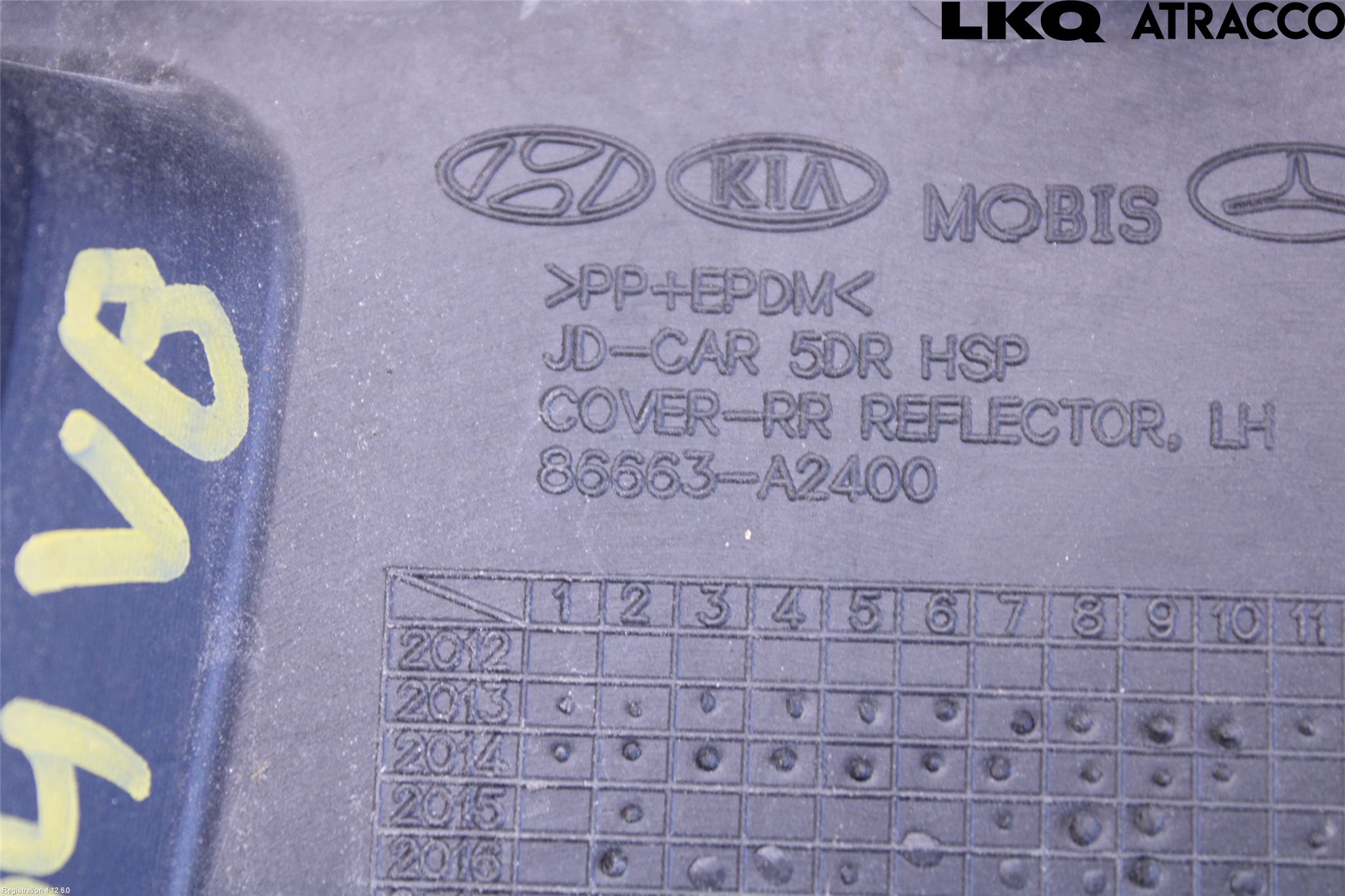 Kia CEED 12-18 Stötfångardel Bak Vä