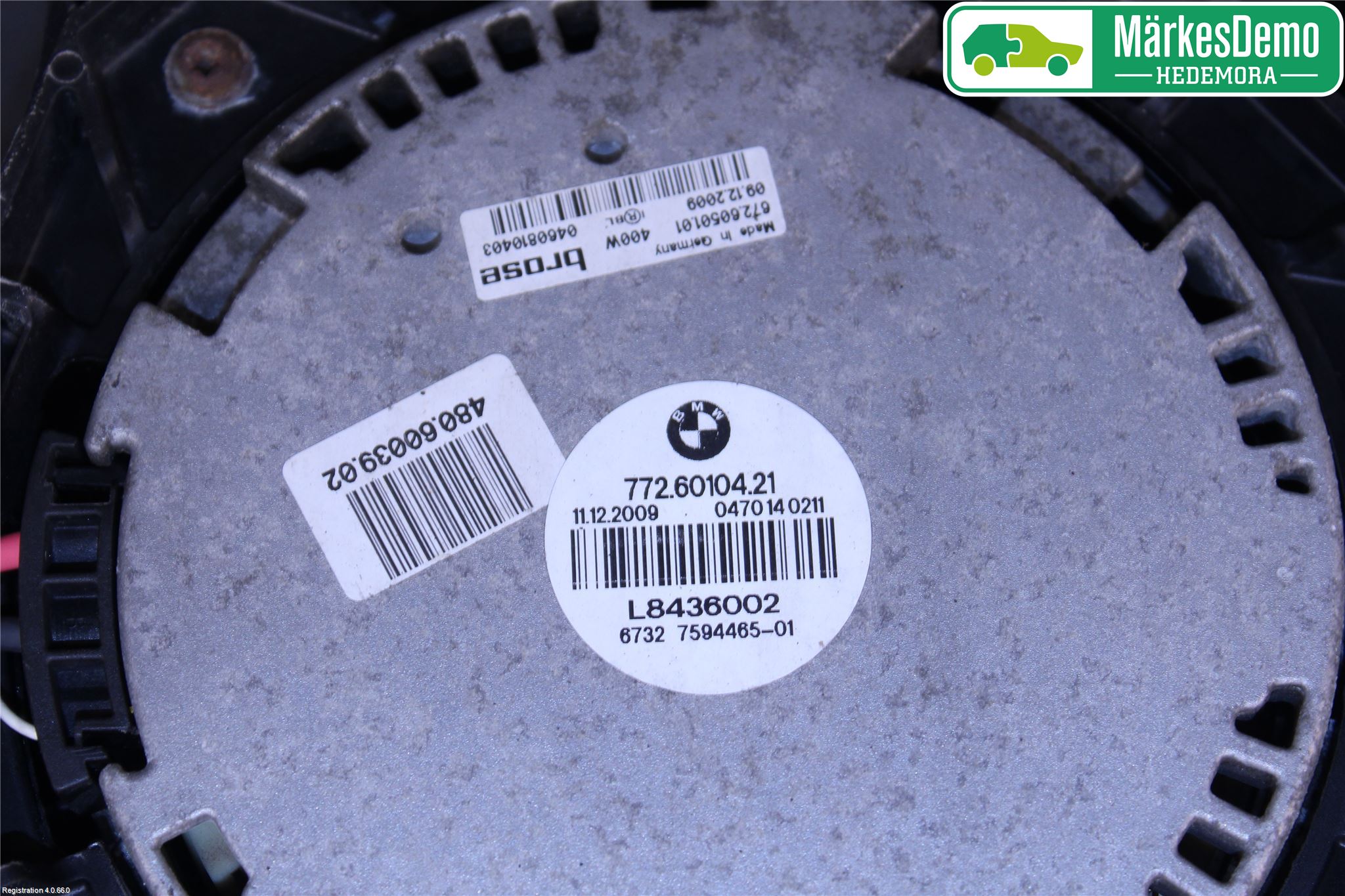 BMW 5 E60/61 Sed/Tou 02-10 Kylfläkt El