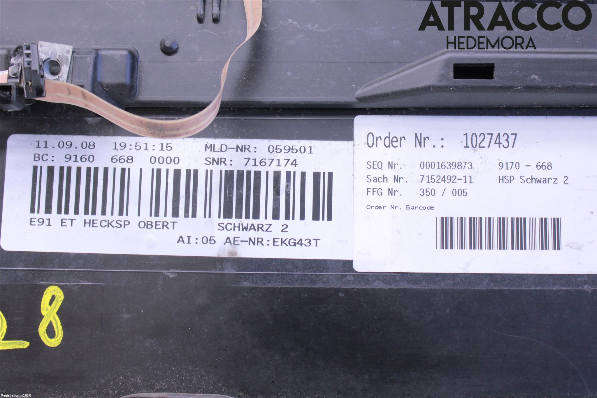 BMW 3 E90/91 SED/TOU 05-12 Spoiler Baklucka