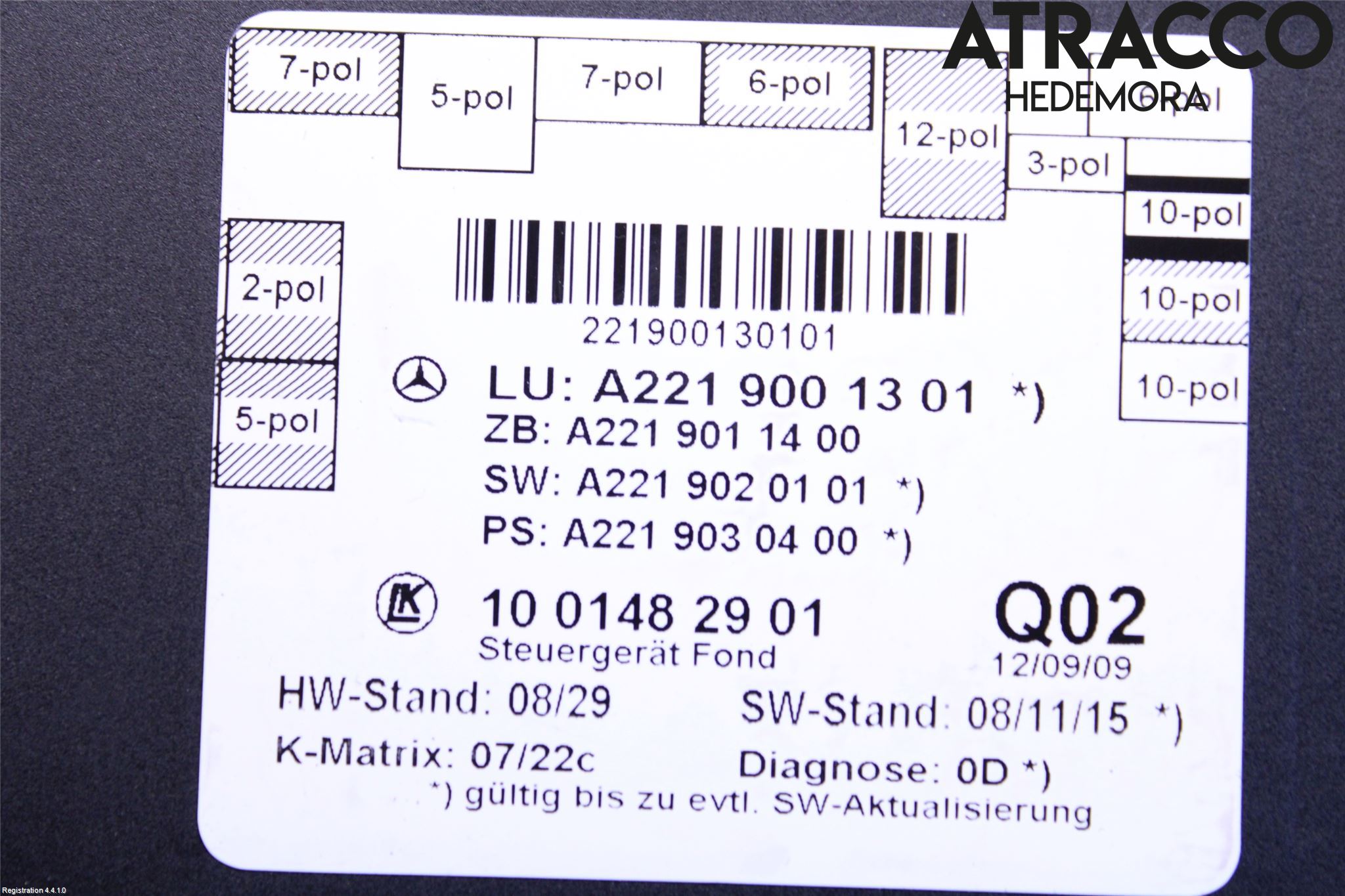 Mercedes-Benz MB S-KLASS (W221) 05-13 Styrenhet Dörr