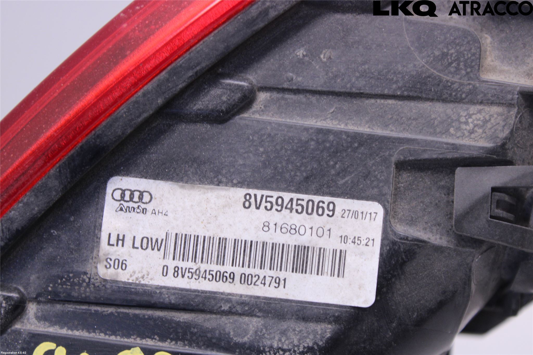 Audi A3/S3 8V 13-20 Bakljus Vänster