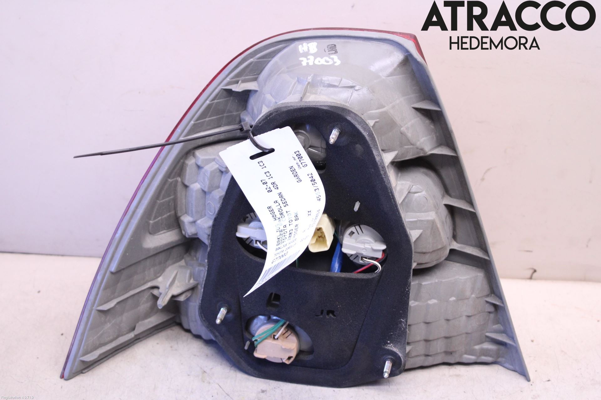 Toyota COROLLA 02-07 Bakljus Höger