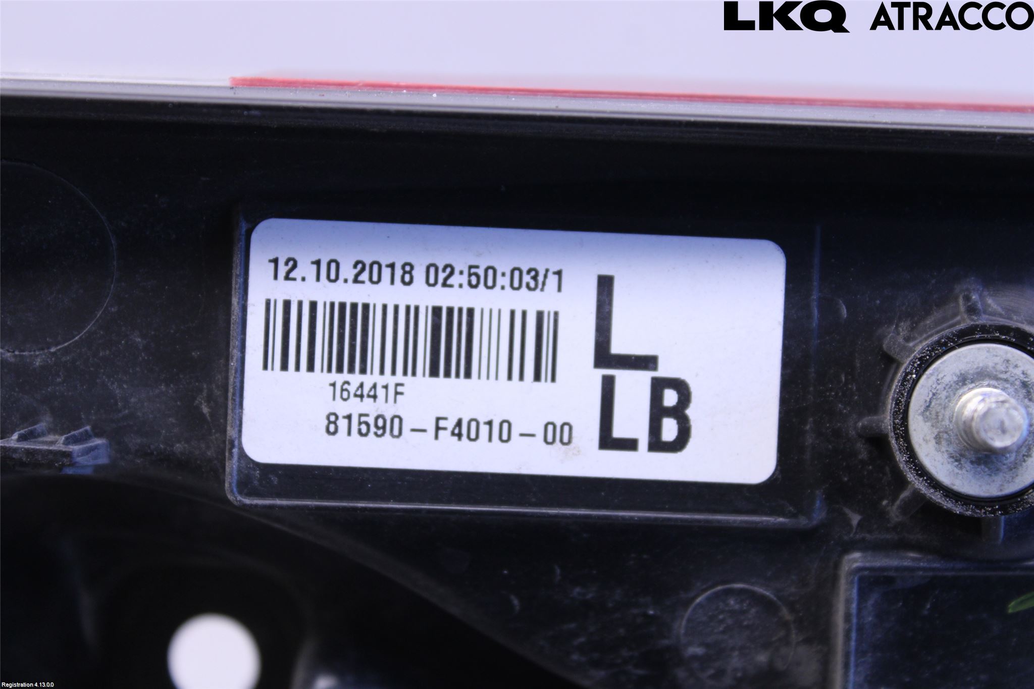 Toyota C-HR 16-23 Bakljus Lucka Vä