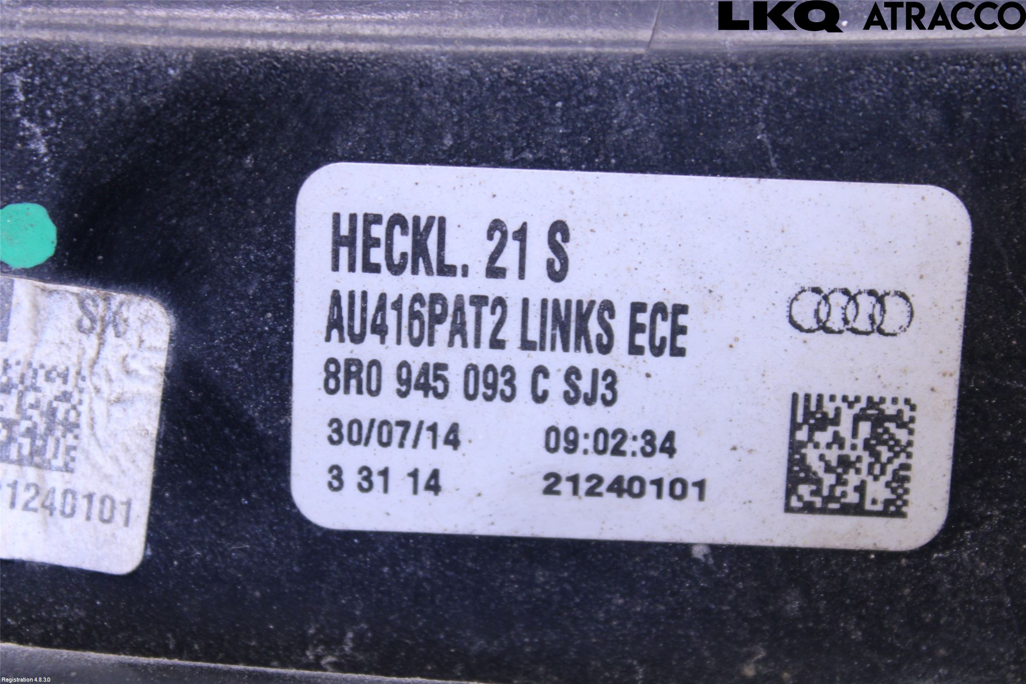 Audi Q5 09-16 Bakljus Lucka Vä