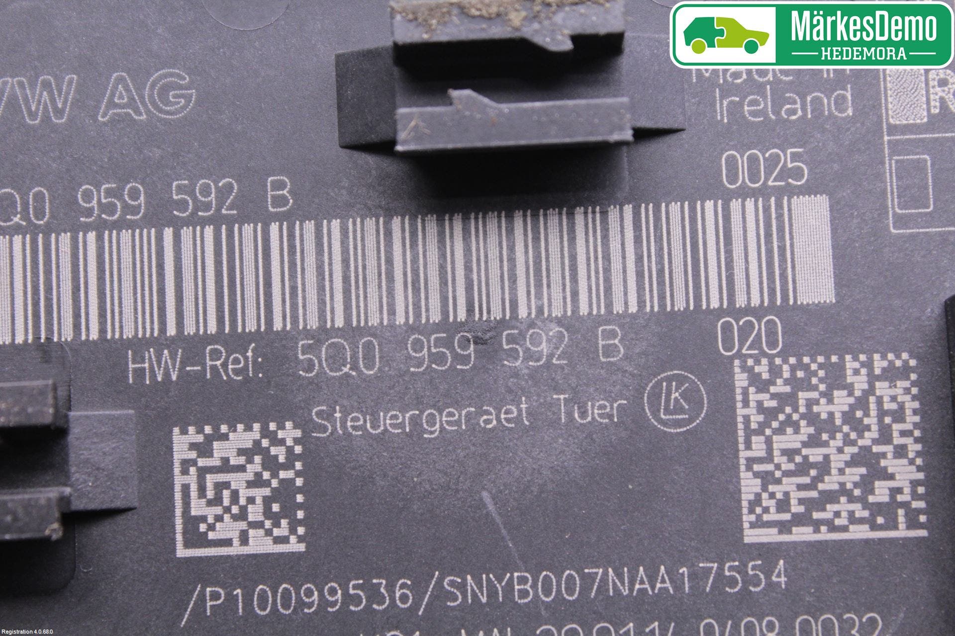 Audi A3/S3 8V 13-20 Styrenhet Dörr