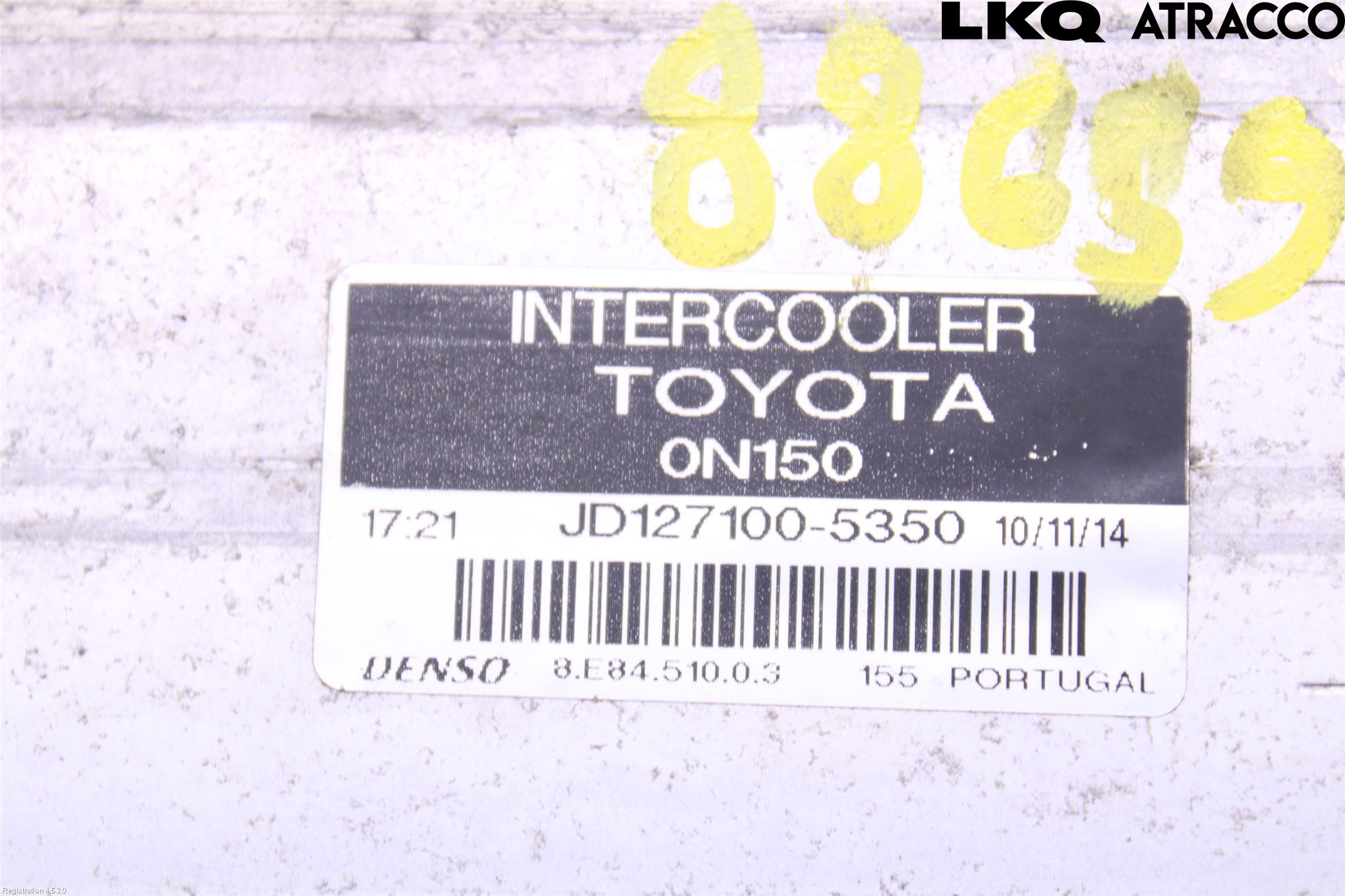 Toyota AURIS 10-12 Laddluft-Intercooler Kyl