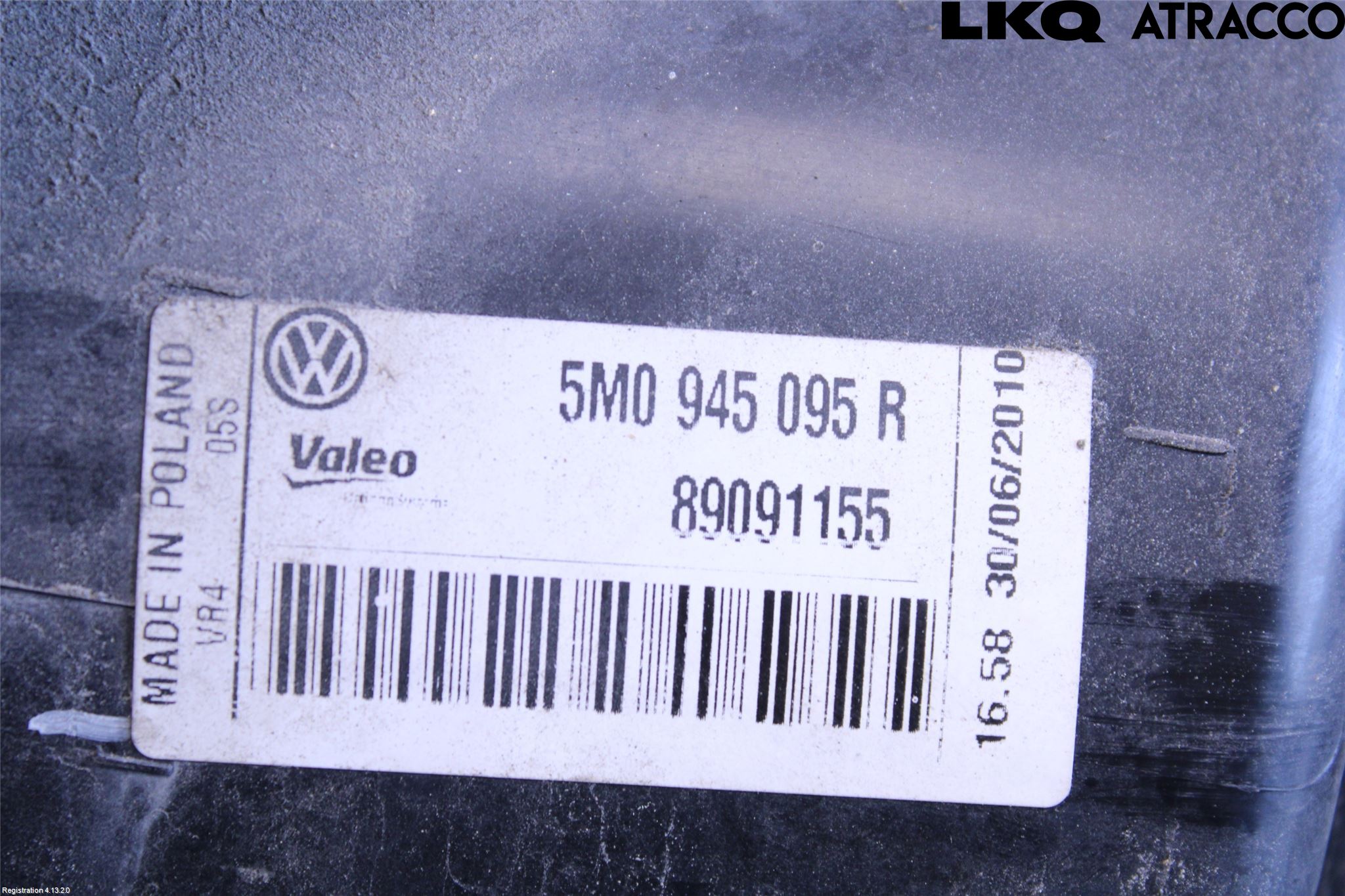 Volkswagen VW GOLF PLUS/CROSS GOLF 04-14 Bakljus Vänster