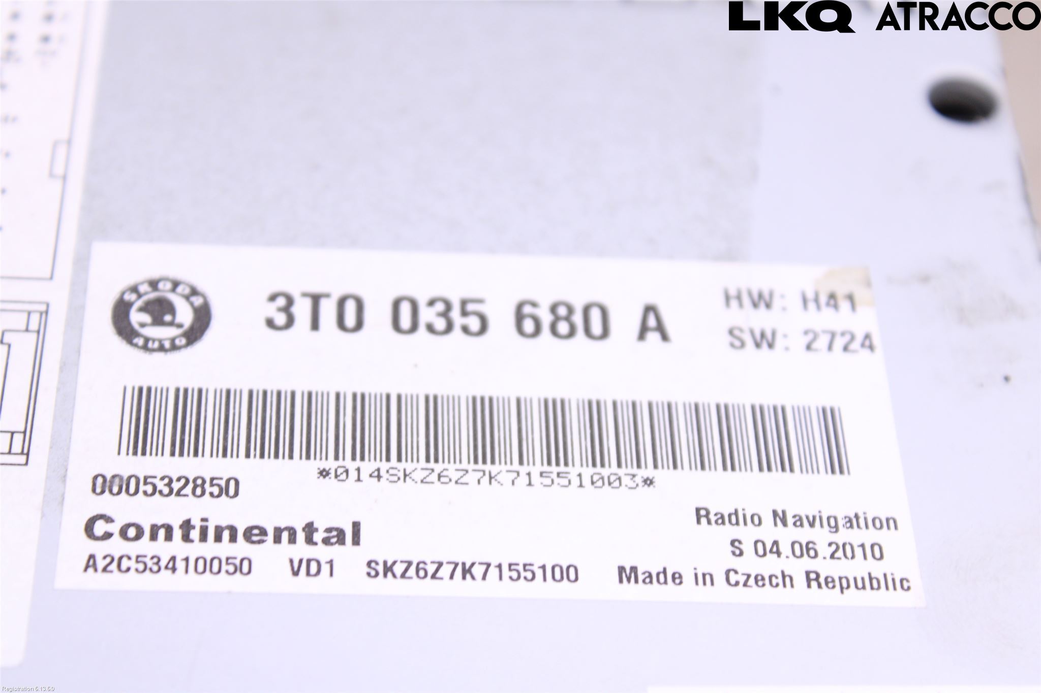 Skoda SUPERB 09-15 Cd Radio - Multimediapanel