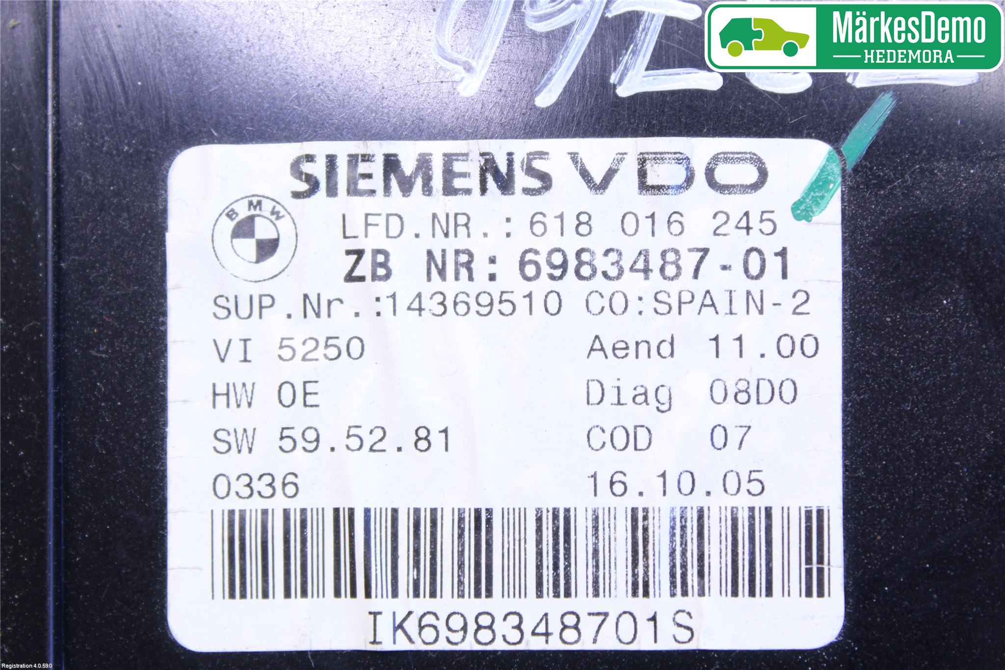 BMW 3 E90/91 SED/TOU 05-12 Instrument Komb