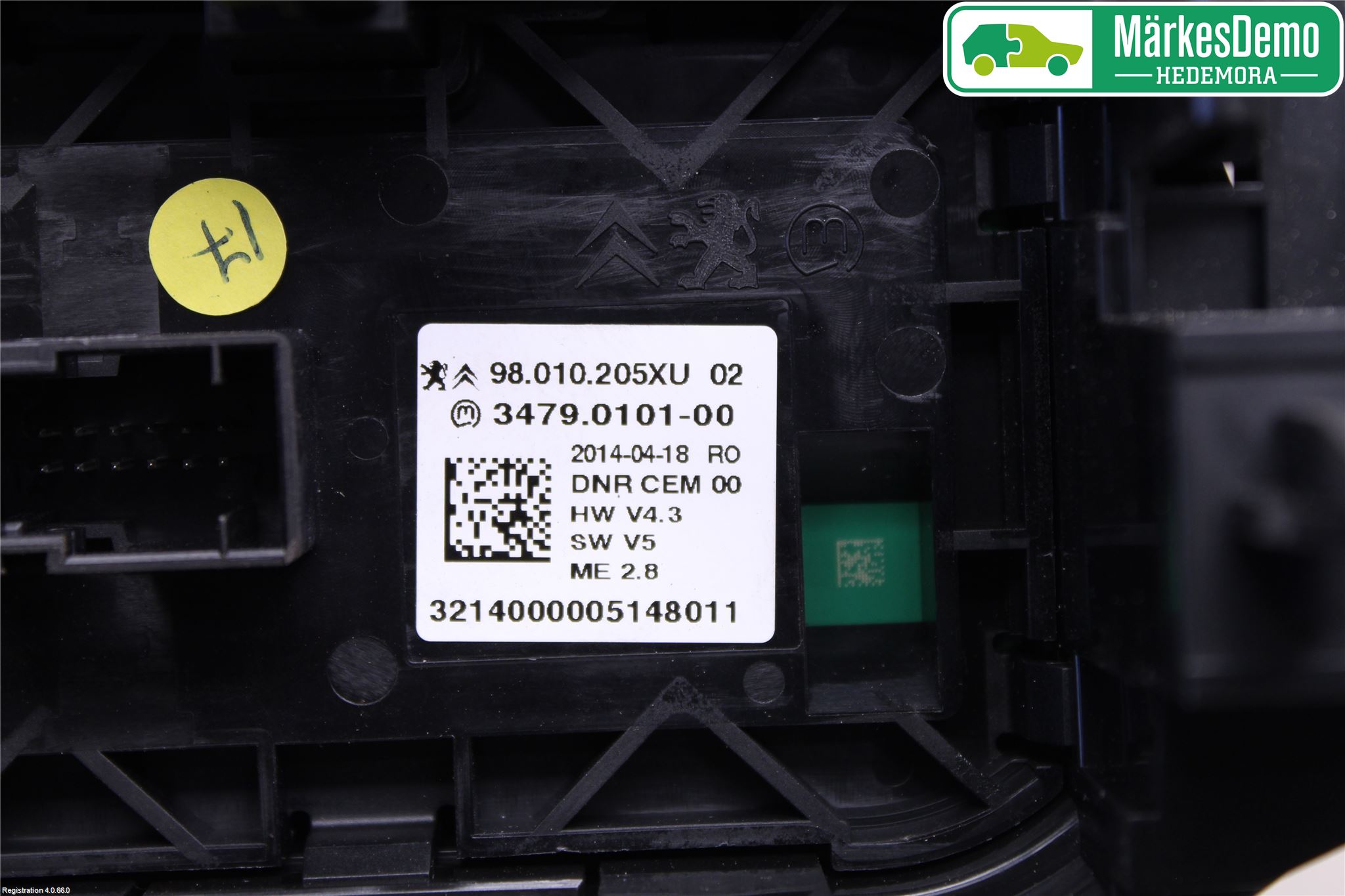 Citroen C4 CACTUS 14-20 Strömställare Växellåda