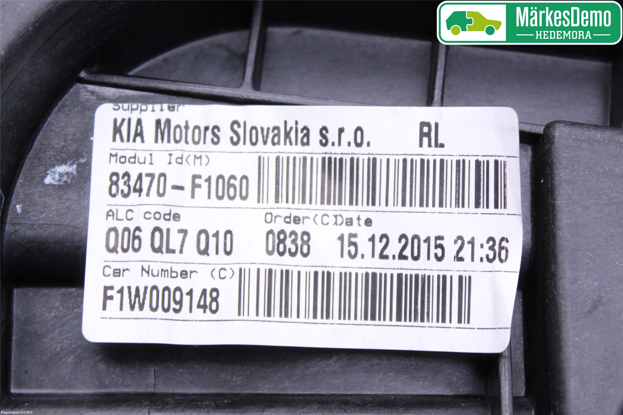 Kia SPORTAGE (QL) 16-21 Fönsterhiss El Kompl