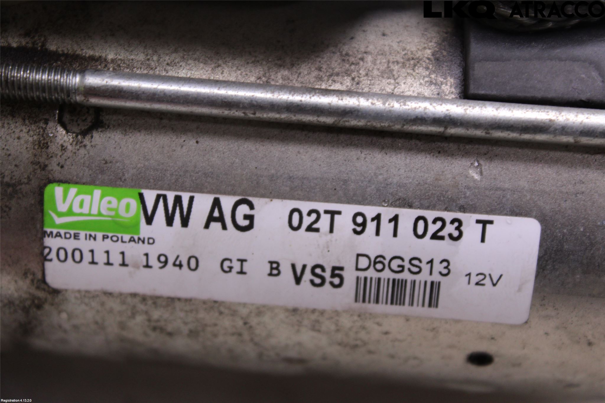 Volkswagen VW GOLF VI 09-13 Startmotor