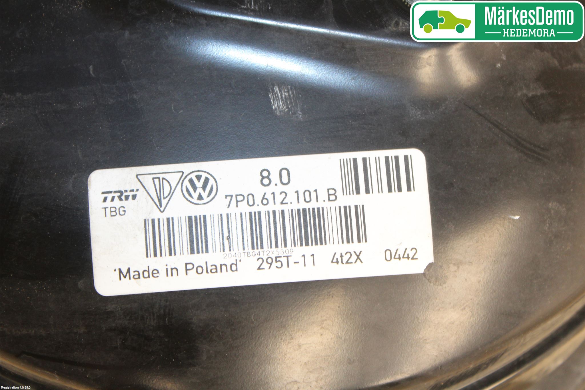 Volkswagen VW TOUAREG 7P 11-18 Bromsservo