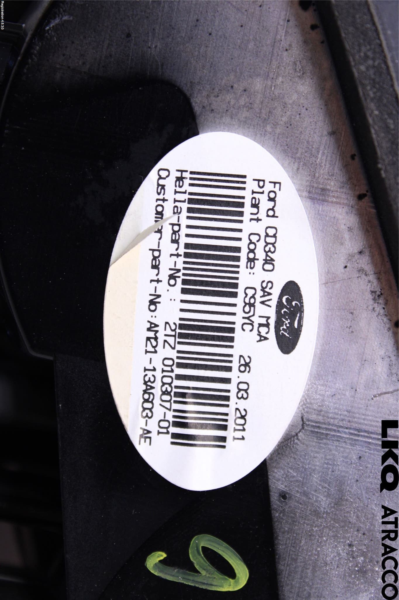 Ford S-MAX 06-15 Bakljus Lucka Vä