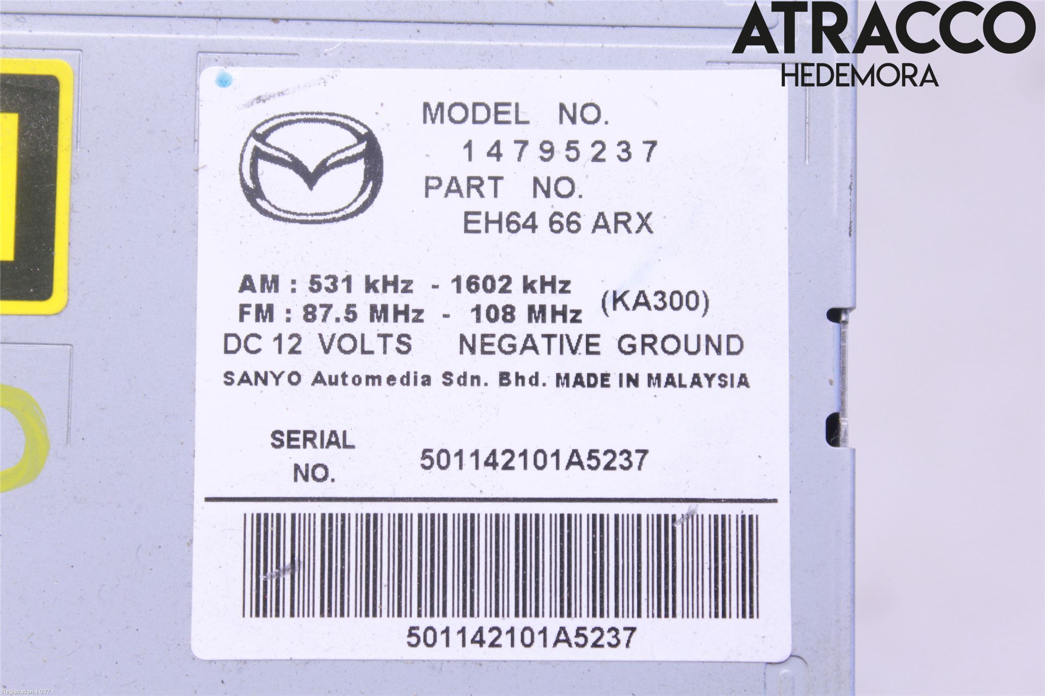 Mazda CX-7 Cd Radio - Multimediapanel