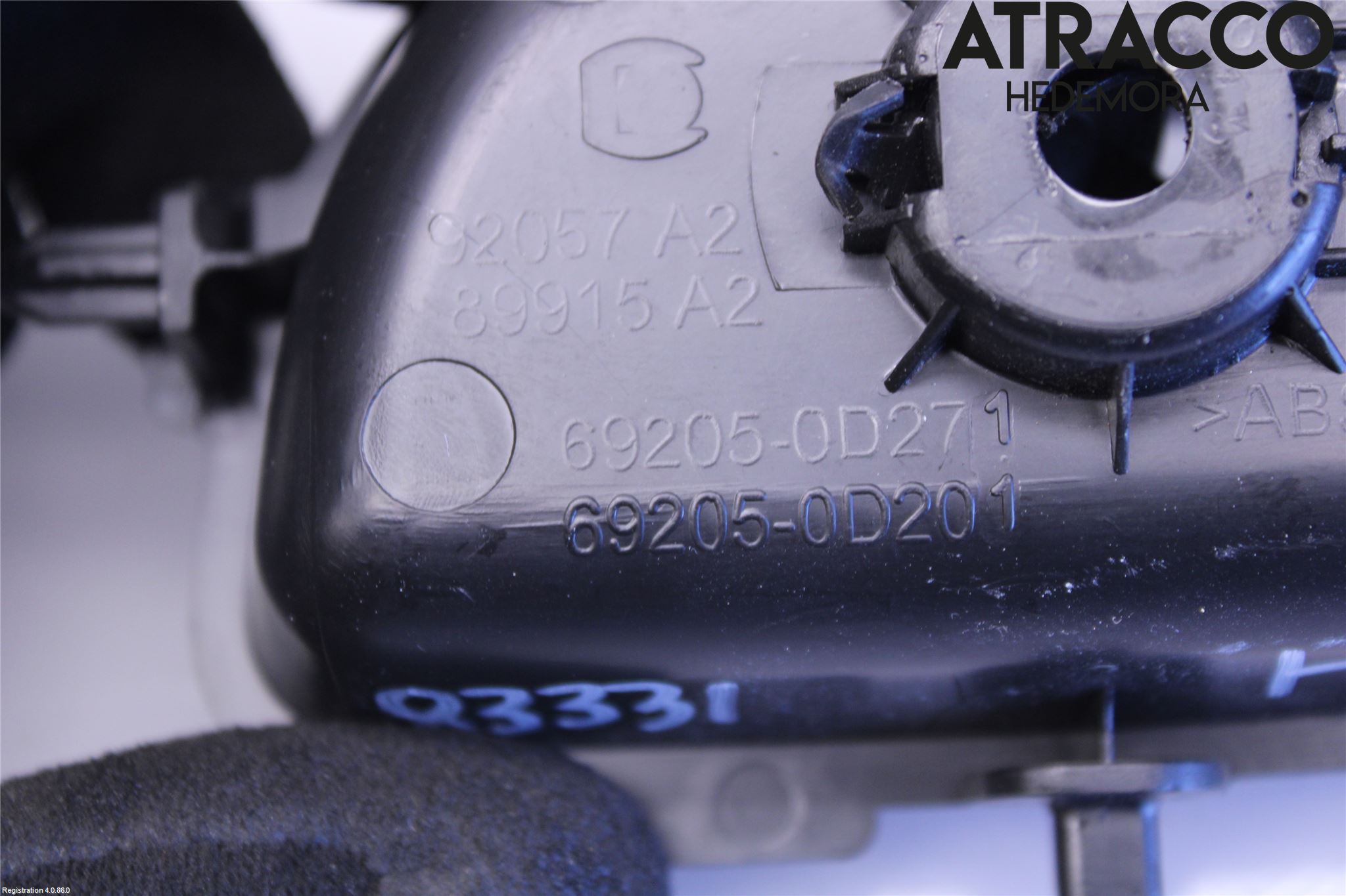 Toyota AYGO 15-21 Dörrhandtag Inre Hö
