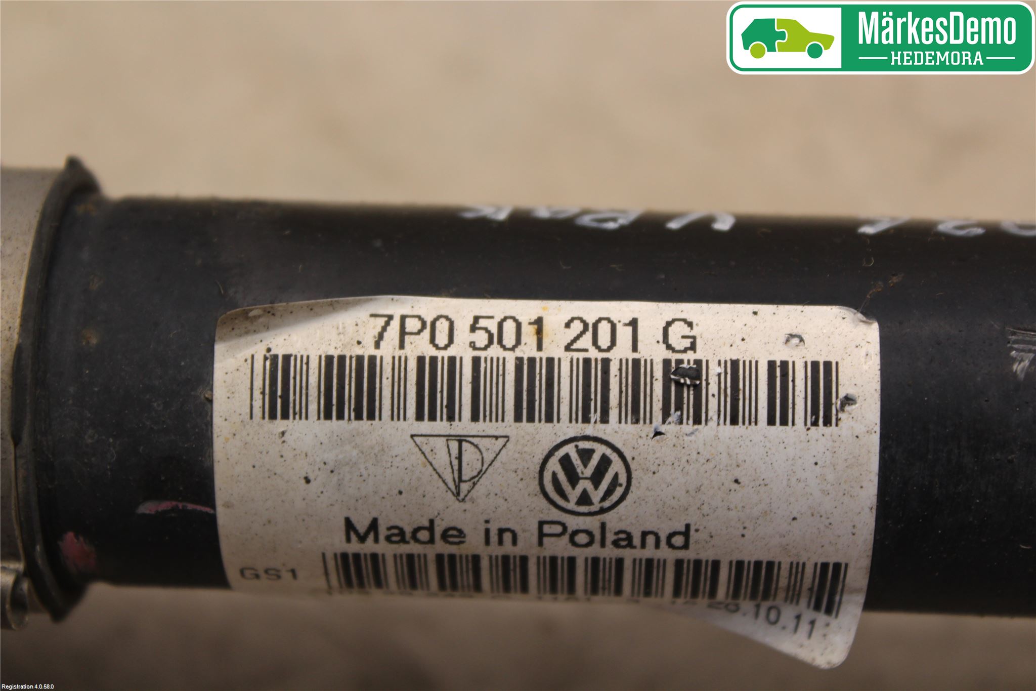 Volkswagen VW TOUAREG 7P 11-18 Drivaxel Bak Vänster