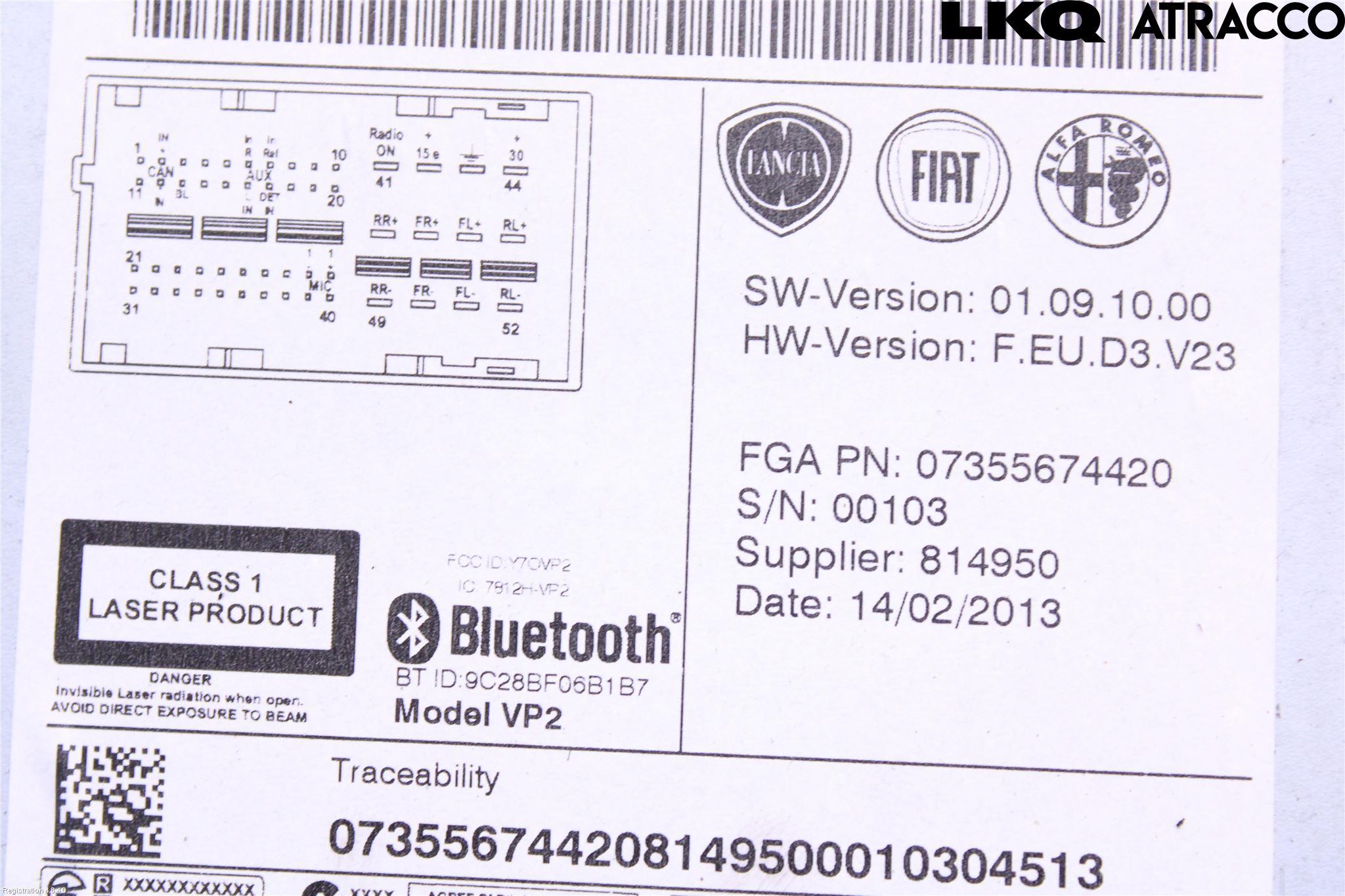 Fiat 500L 13-19 Cd Radio - Multimediapanel