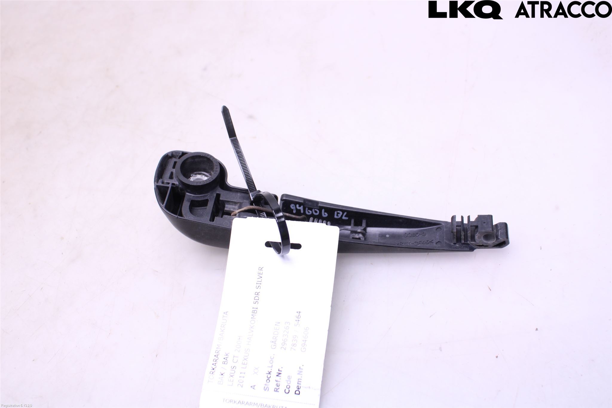 Lexus CT 200h Torkararm-Bakruta