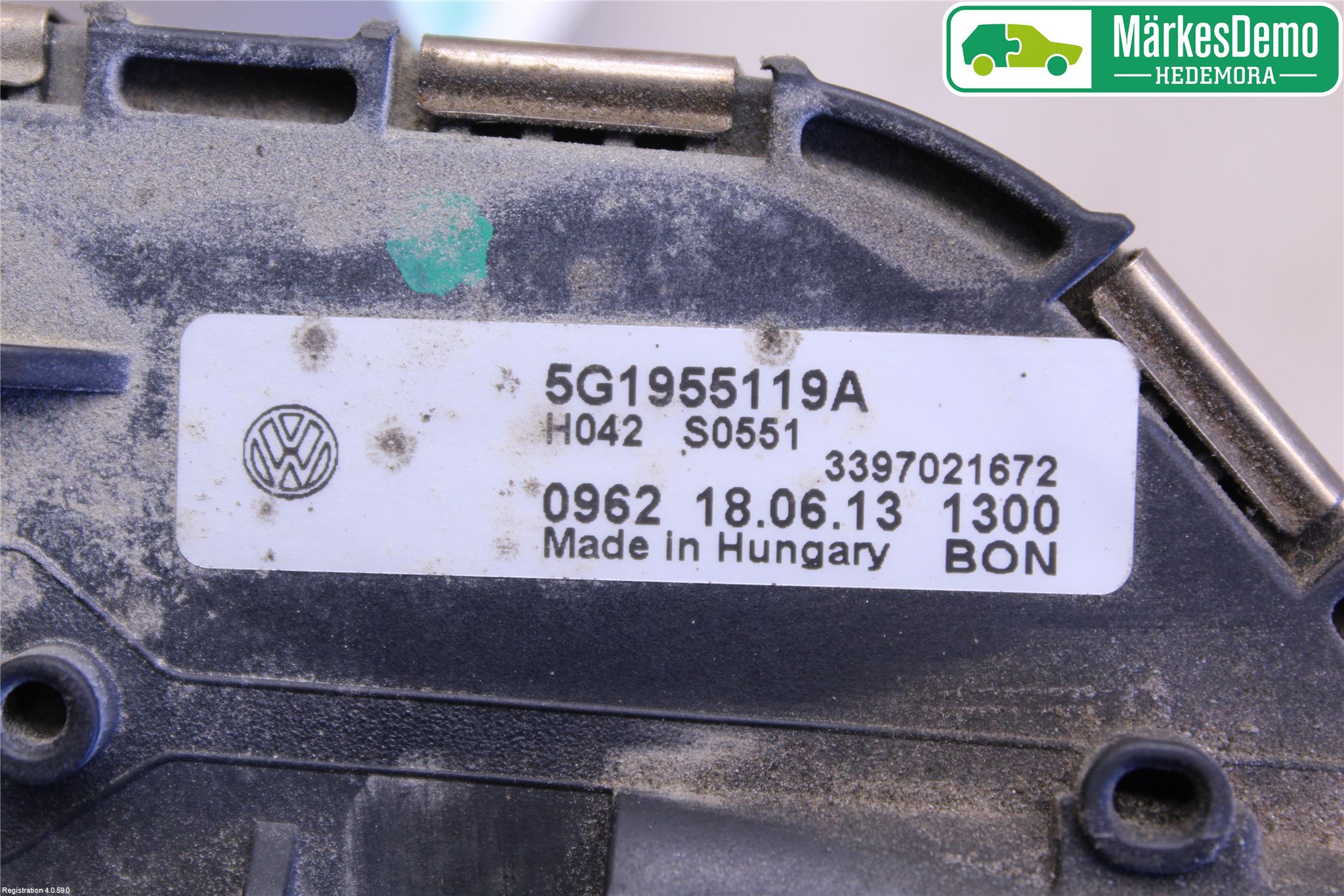 Volkswagen VW GOLF / E-GOLF VII 13-20 Torkarmotor Vindruta