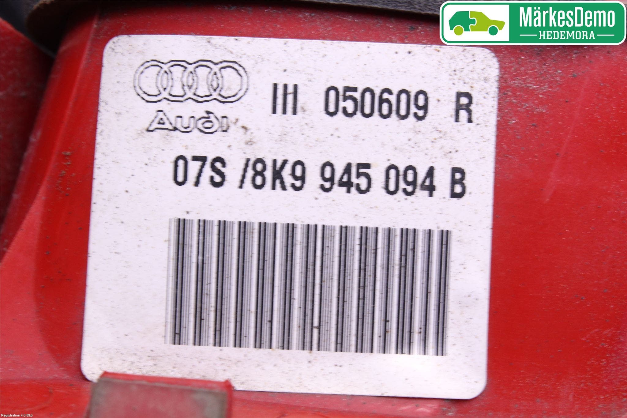 Audi A4/S4 08-11 Bakljus Lucka Hö