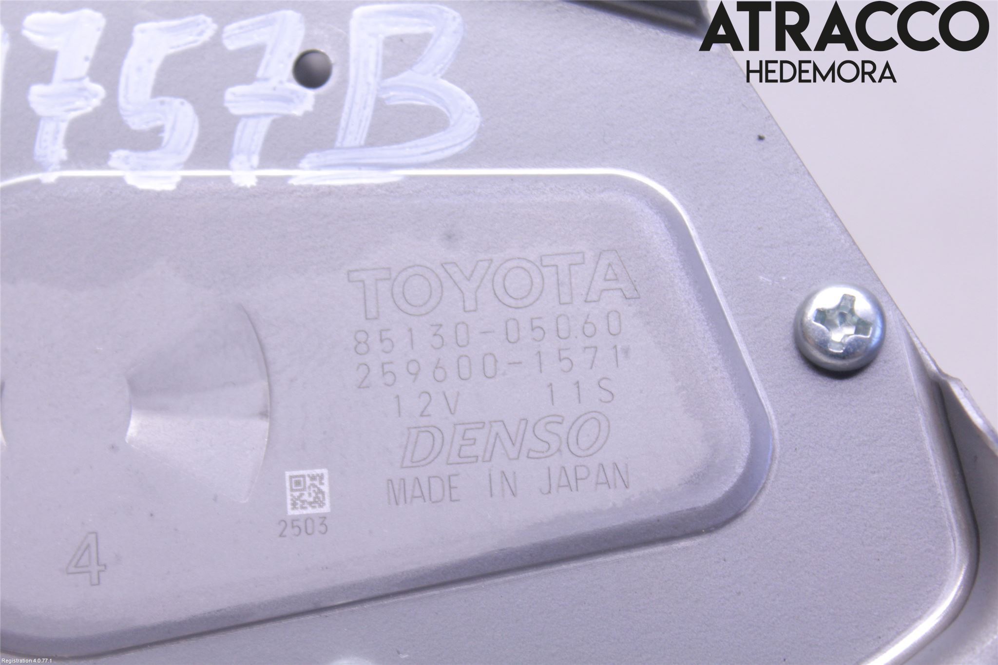 Toyota AVENSIS 16-18 Torkarmotor Baklucka