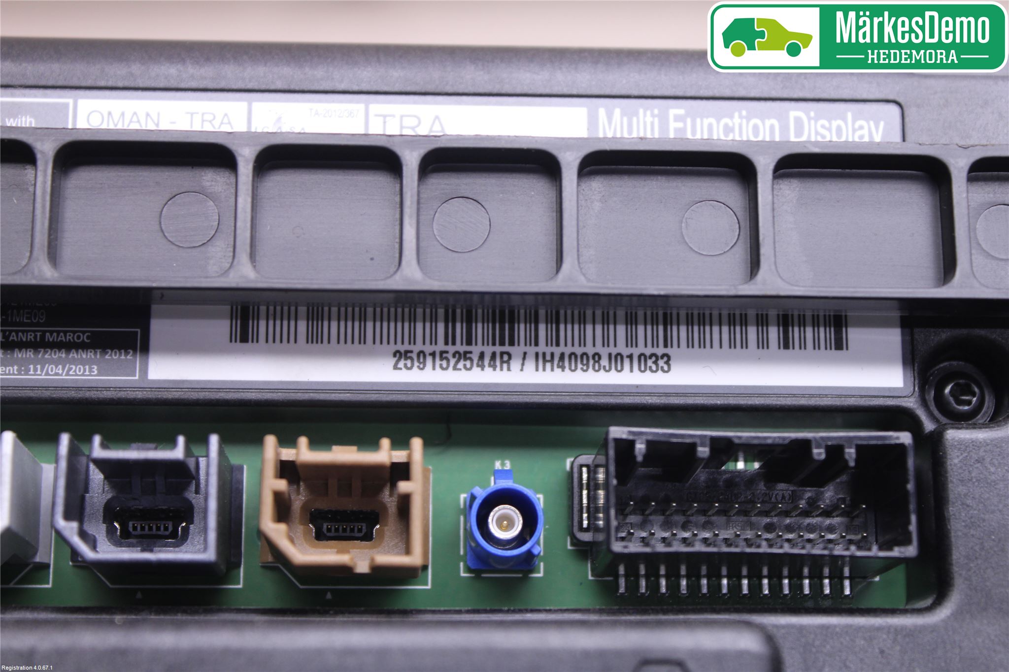 Renault KANGOO II 15-21 Multifunktionsdisplay