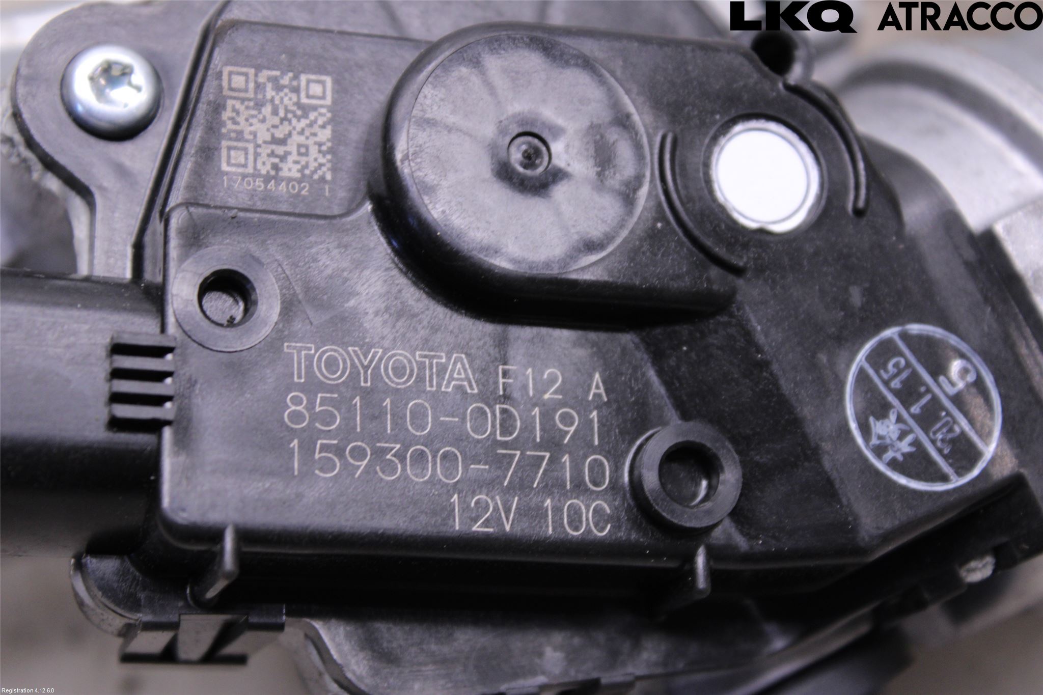 Toyota YARIS XP130 15-20 Torkarmekanism Vindruta