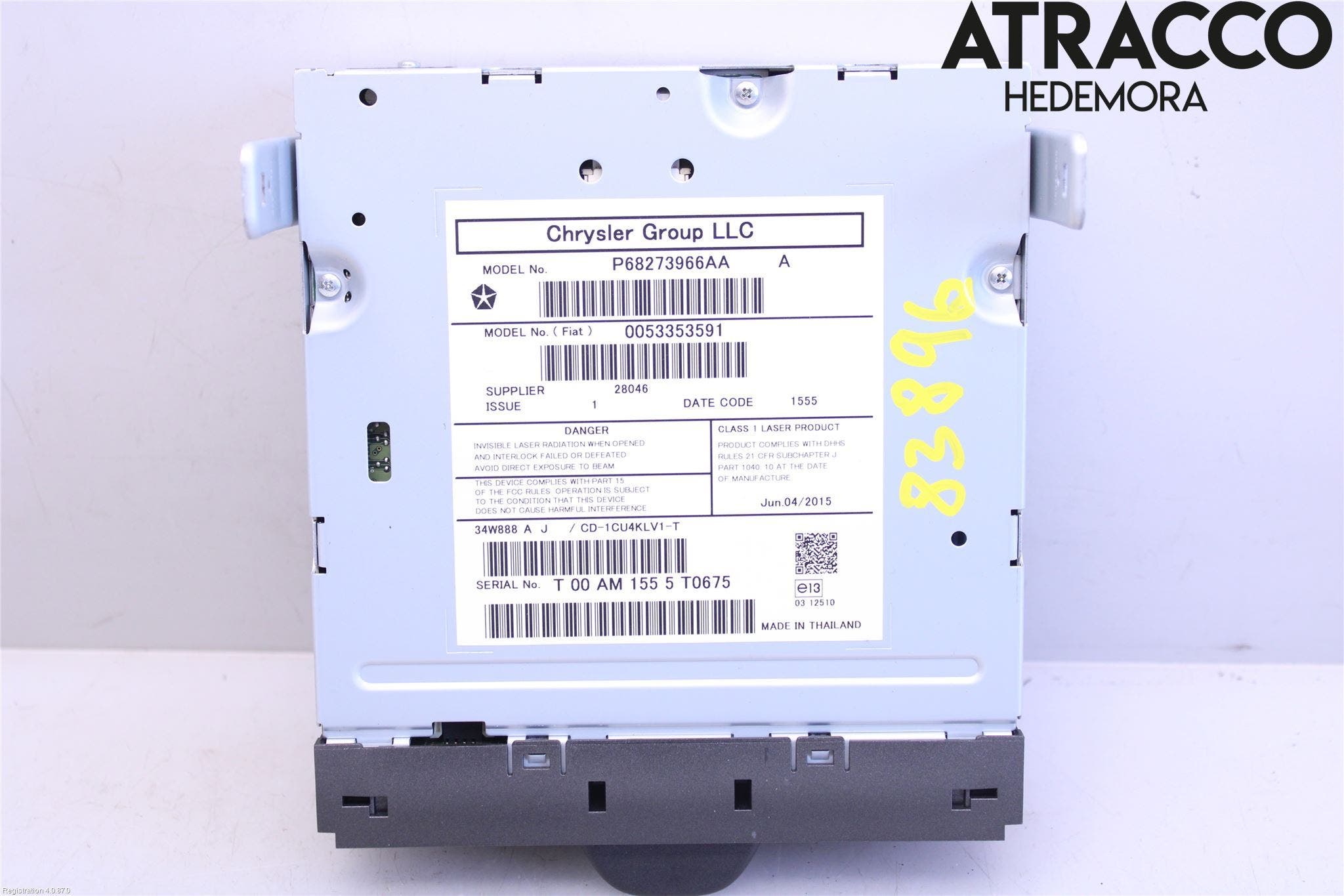 Jeep GRAND CHEROKEE 10-20 Cd Radio - Multimediapanel