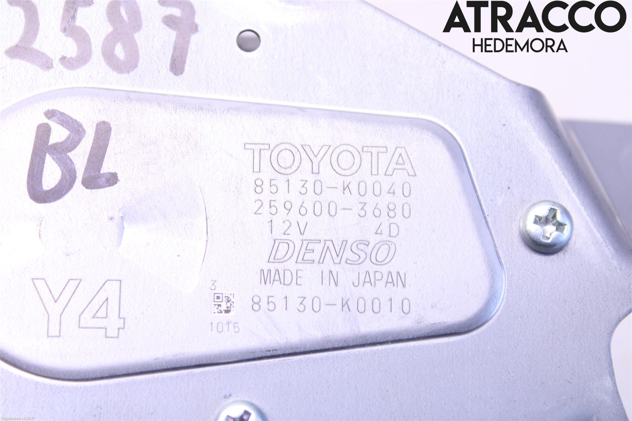 Toyota YARIS XP21 20- Torkarmotor Baklucka