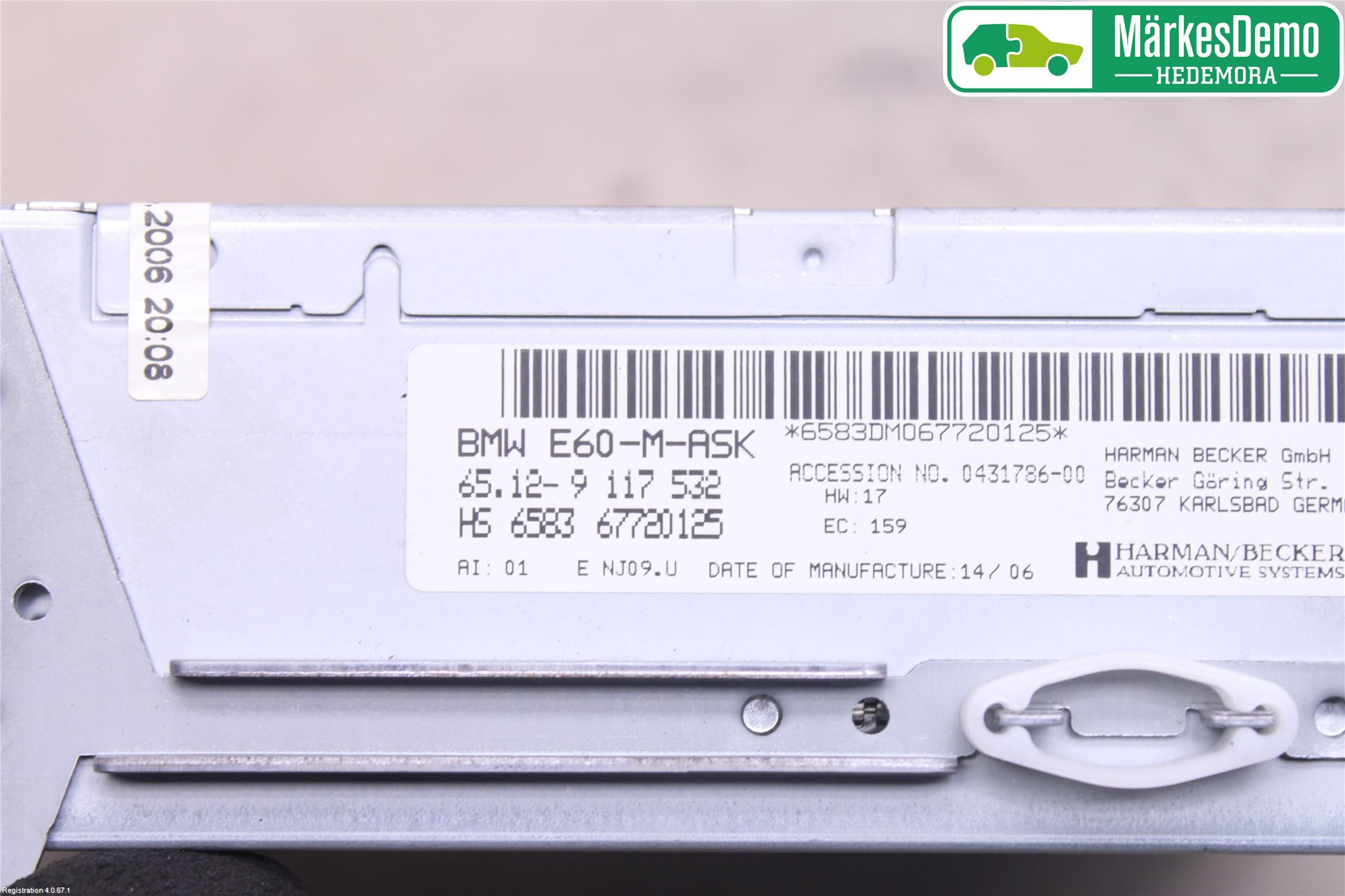 BMW 5 E60/61 Sed/Tou 02-10 Cd Radio - Multimediapanel