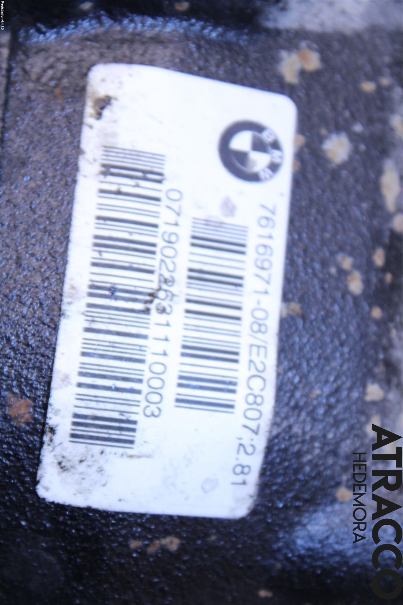 BMW 3 F30/F31/F80 12-19 Bakväxel-Diff