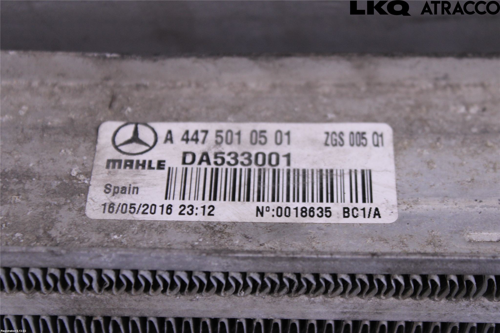 Mercedes-Benz MB VITO/V-KLASS (W640,W447,W448) 14- Laddluft-Intercooler Kyl