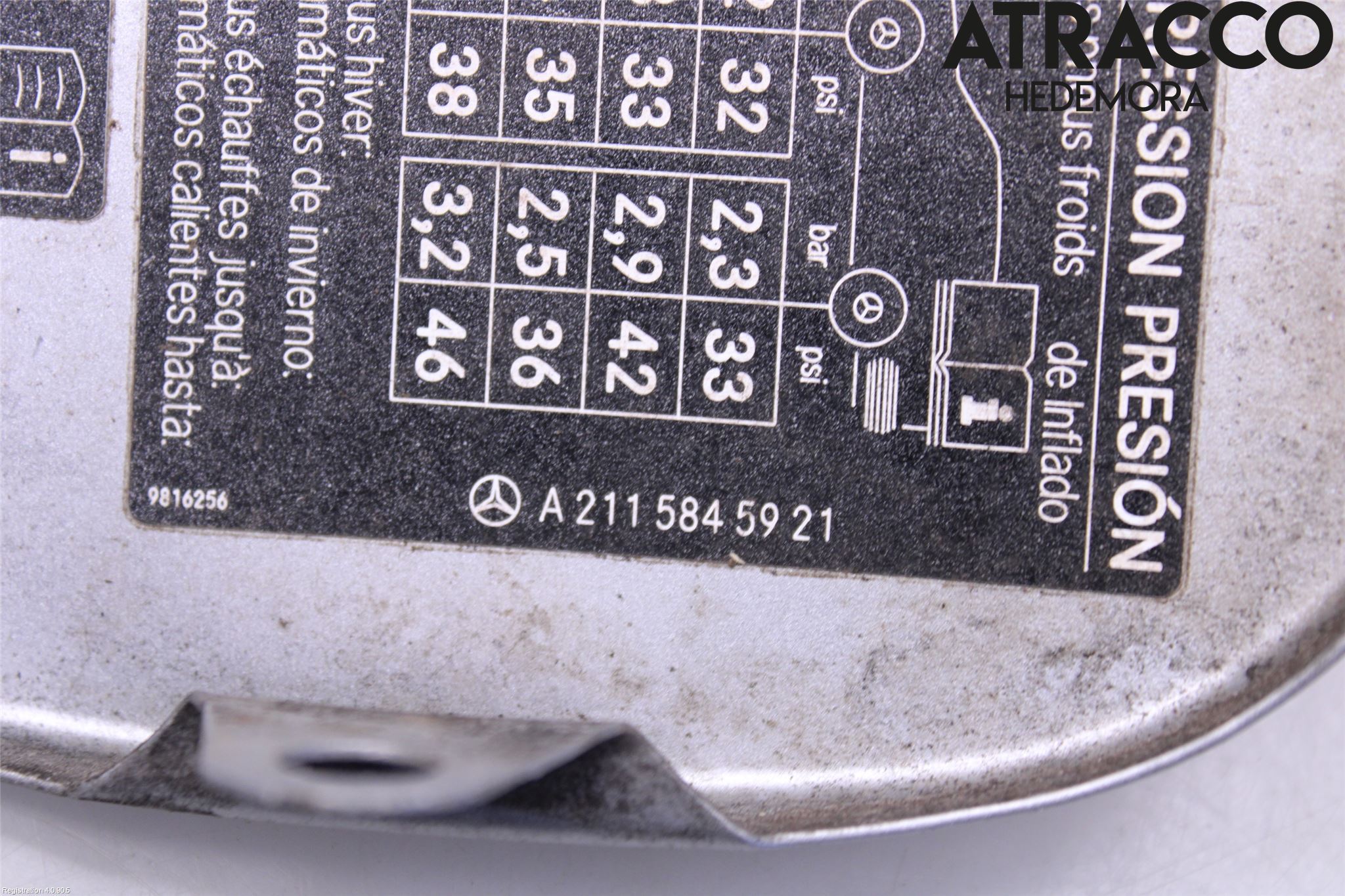 Mercedes-Benz MB E-KLASS (W211) 02-09 Tanklucka