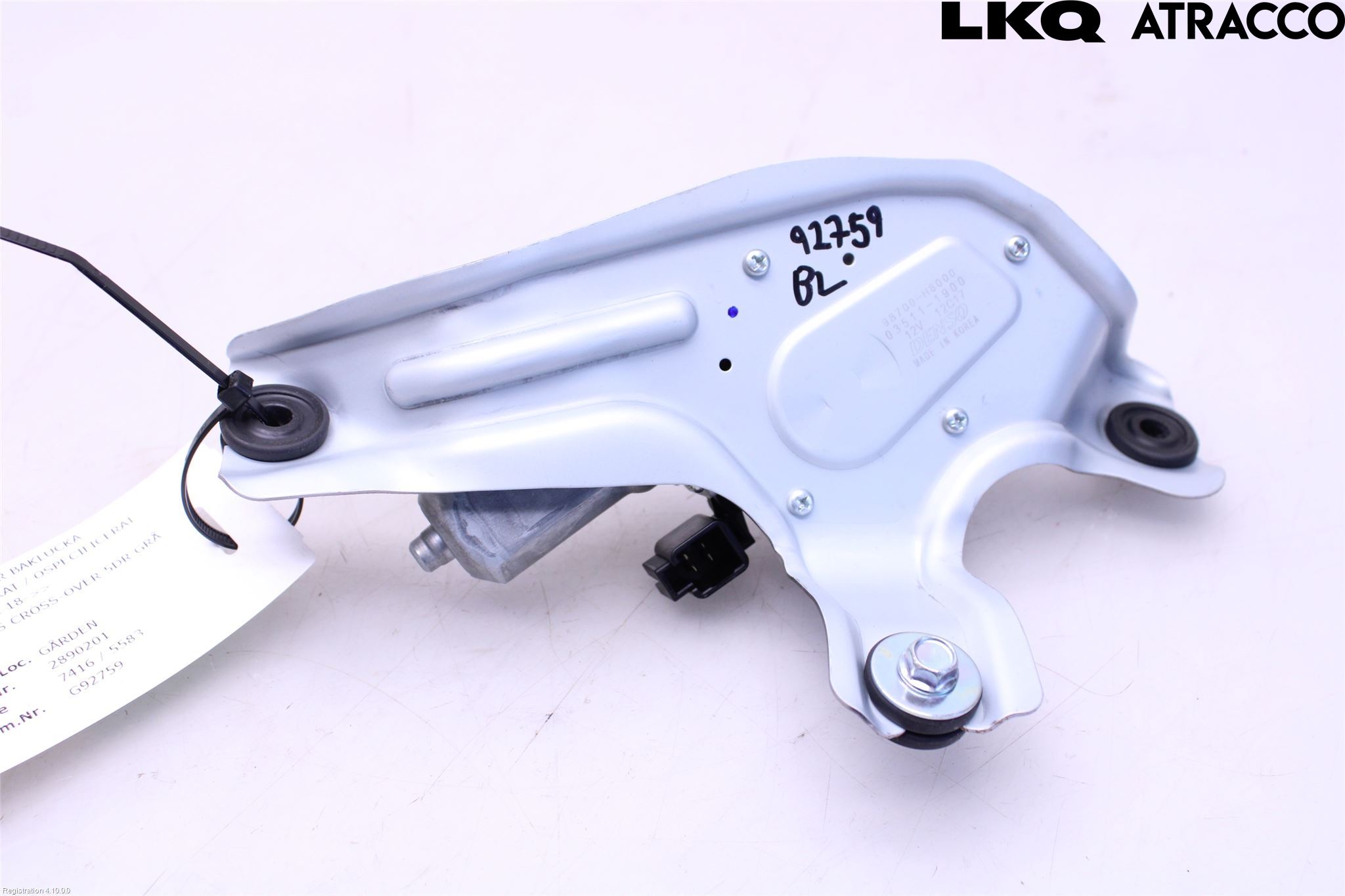 Kia STONIC 18->> Torkarmotor Baklucka