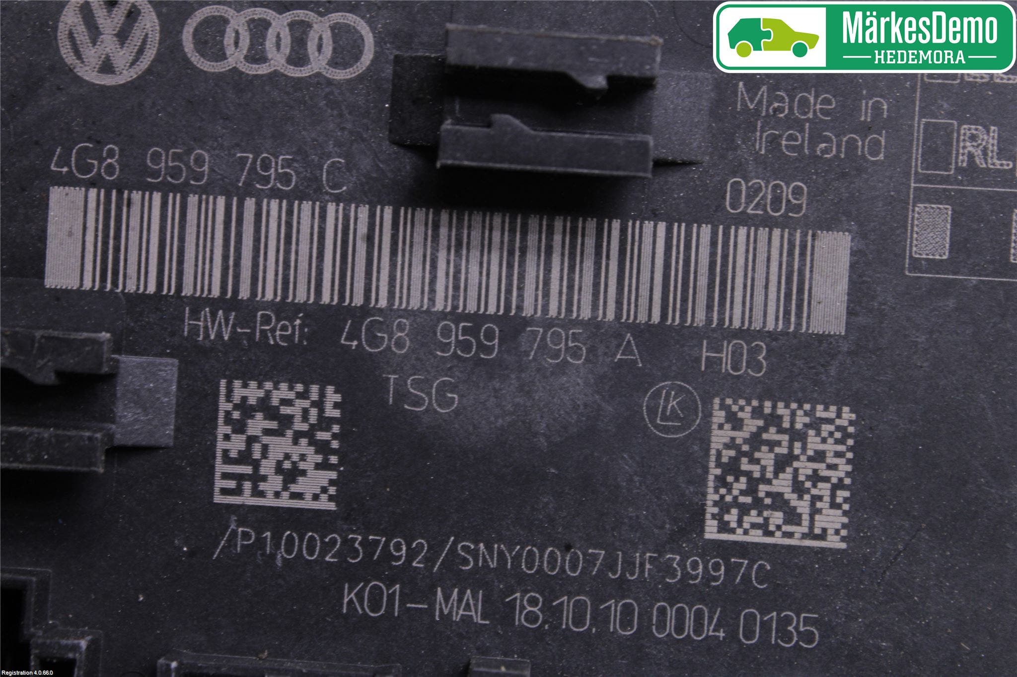 Audi A7/S7 4G 11-17 Styrenhet Dörr