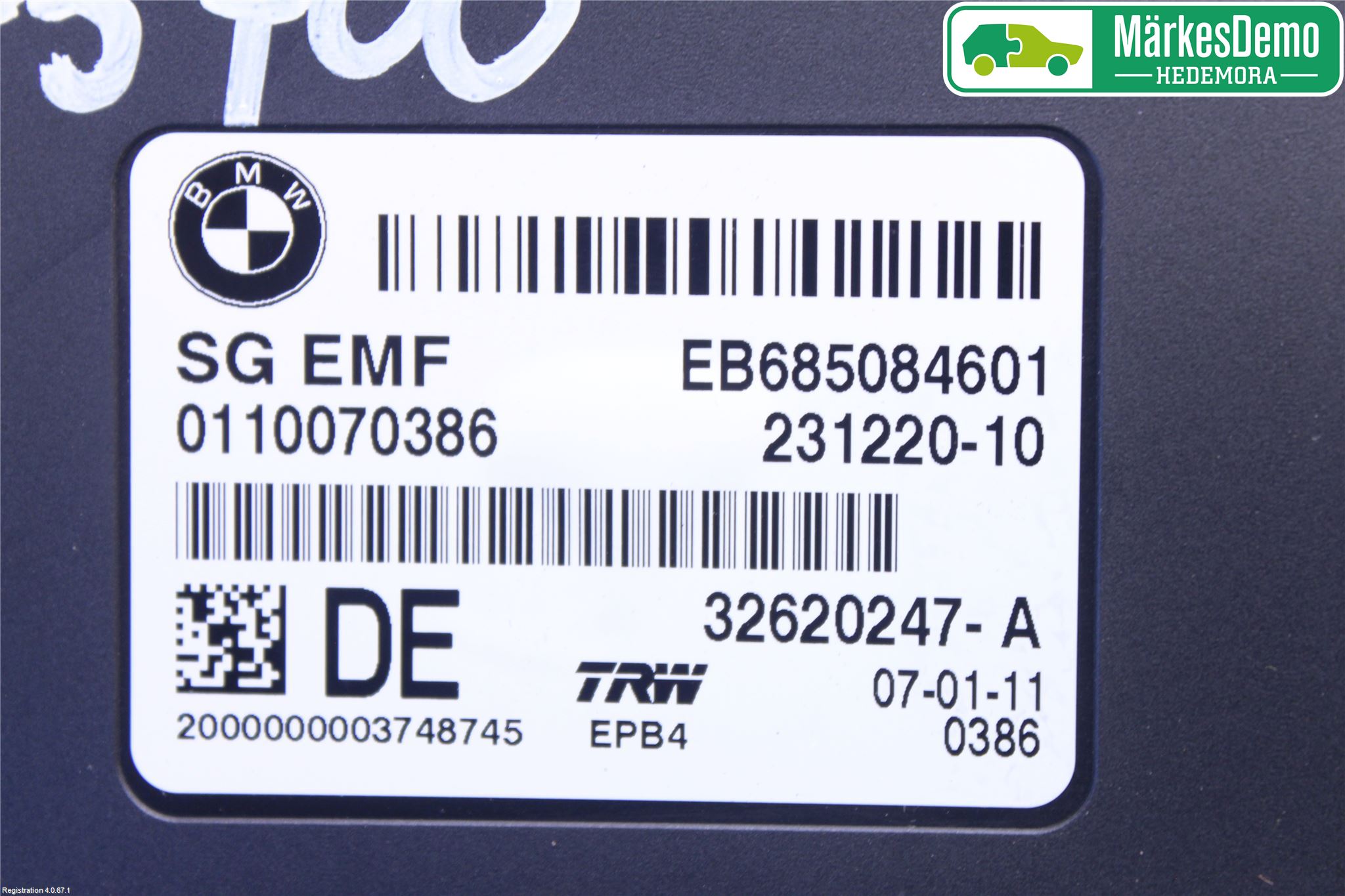 BMW X3 F25 10-17 Styrenhet Parkbroms Epb