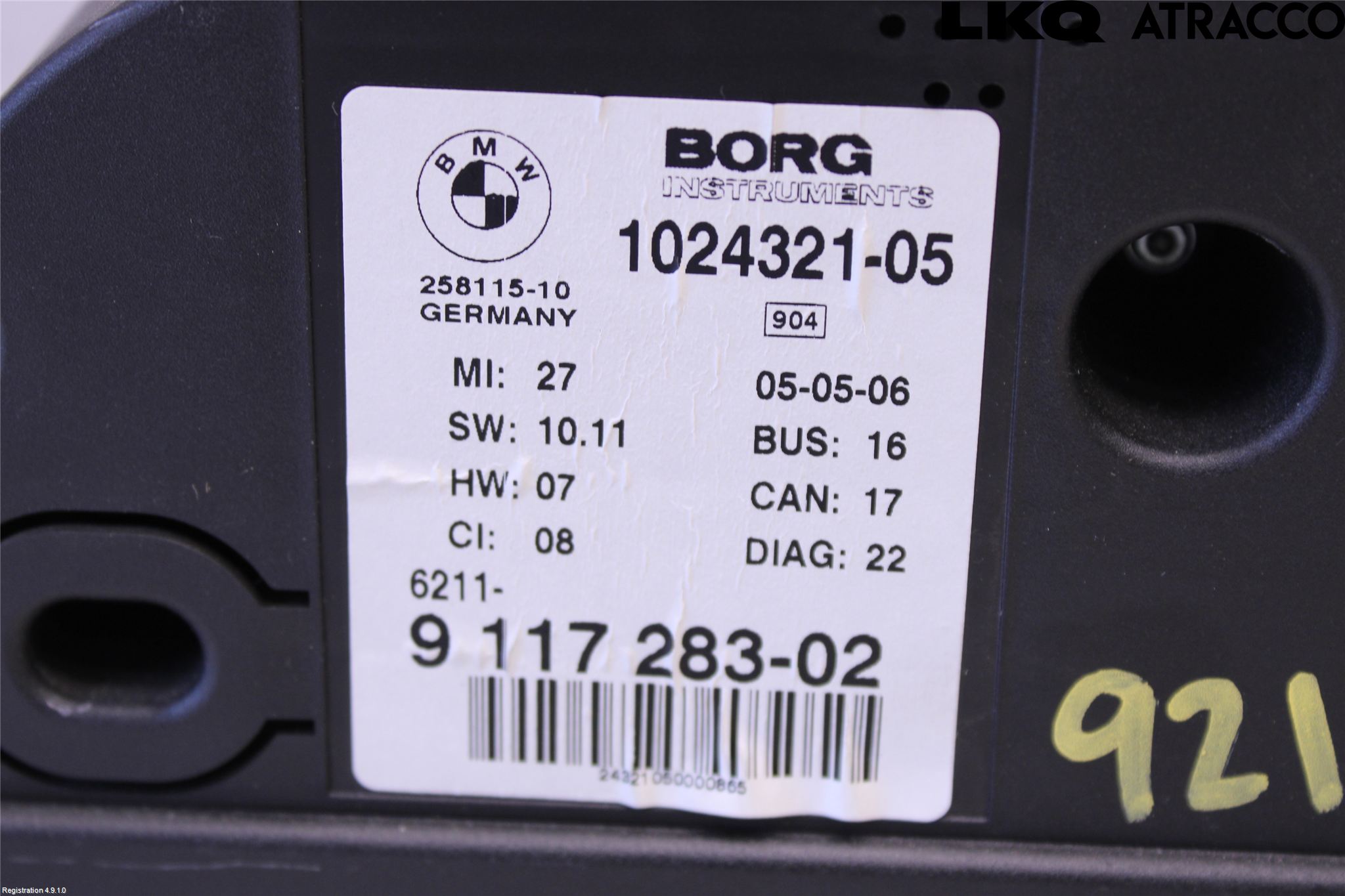 BMW Z4 E86/85Cou/CAB 02-08 Instrument Komb